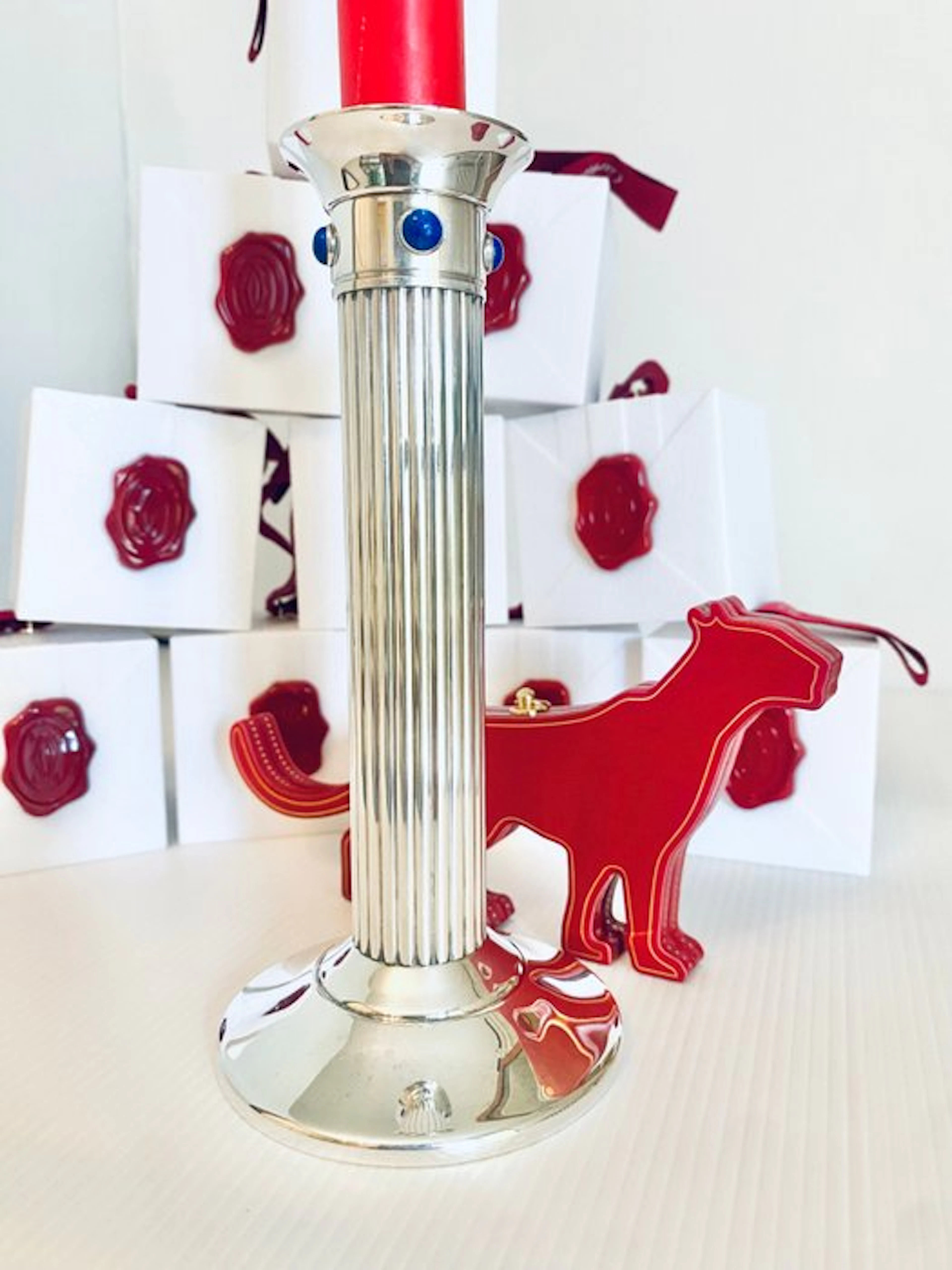 cartier - Candleholder - Silverplated - Lapis Collection