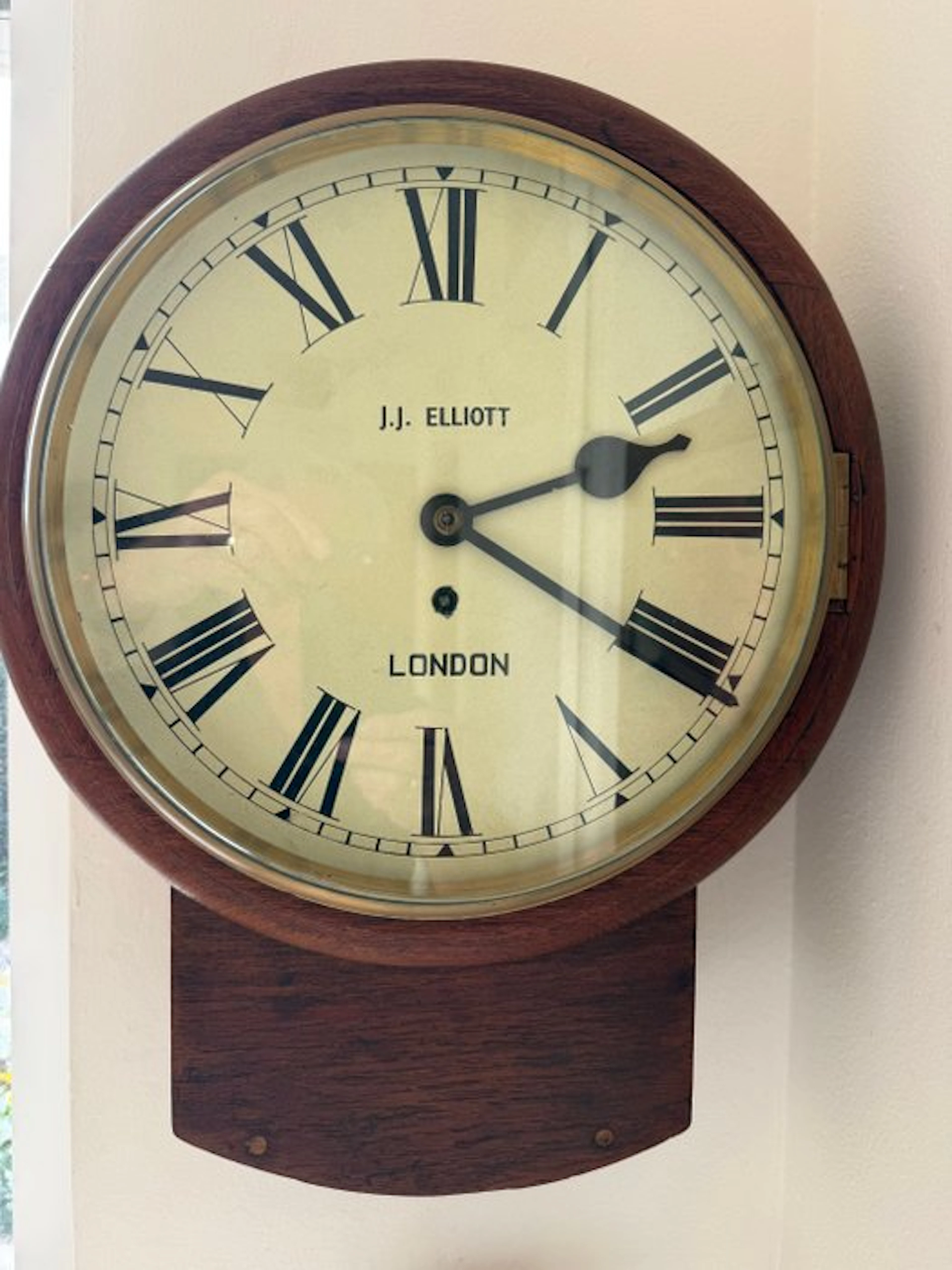 Station clock Victorian - Oak - 1850-1900