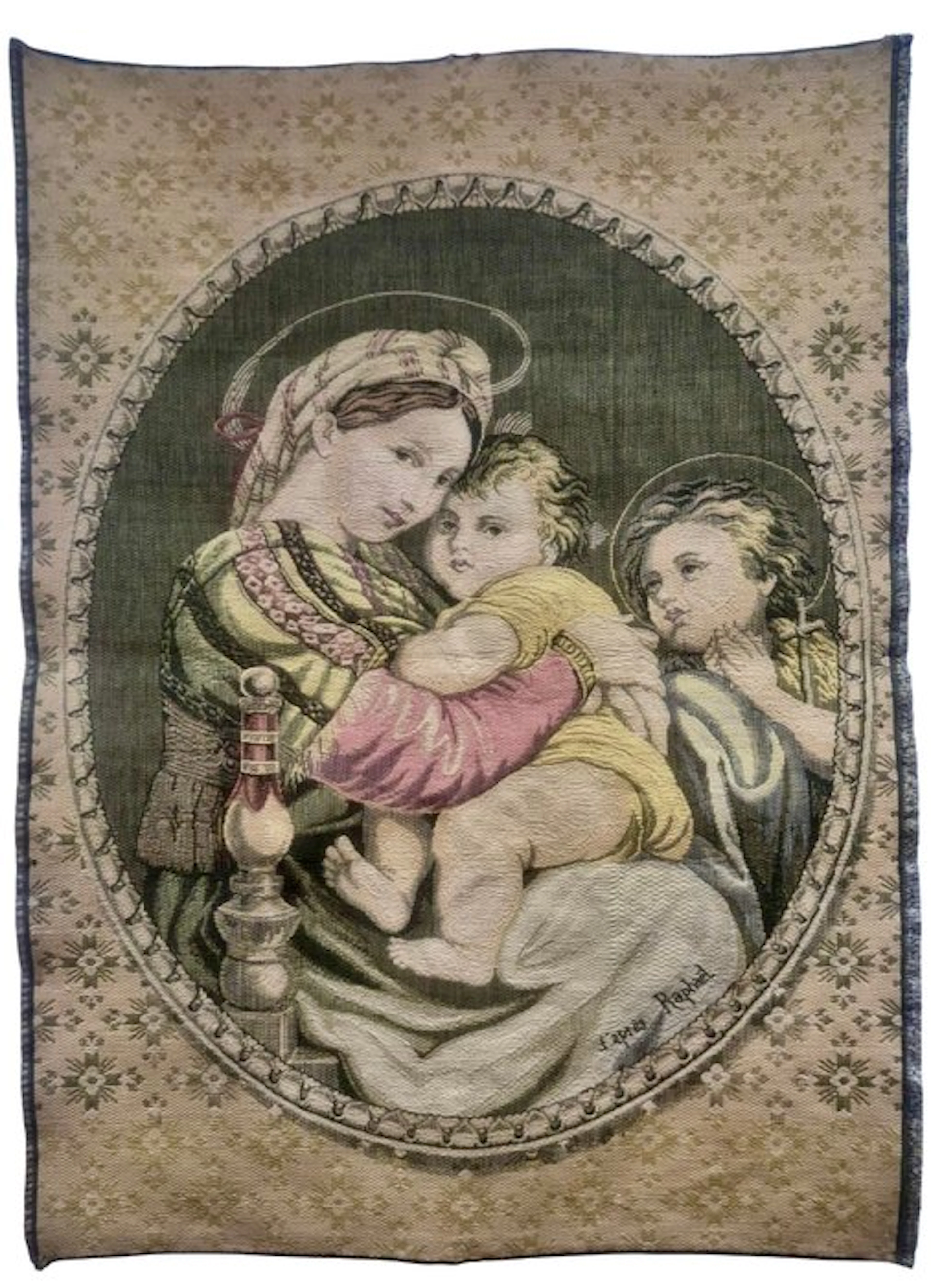 Belgian Jacquard Tapestry after Raphael – Madonna della Seggiola