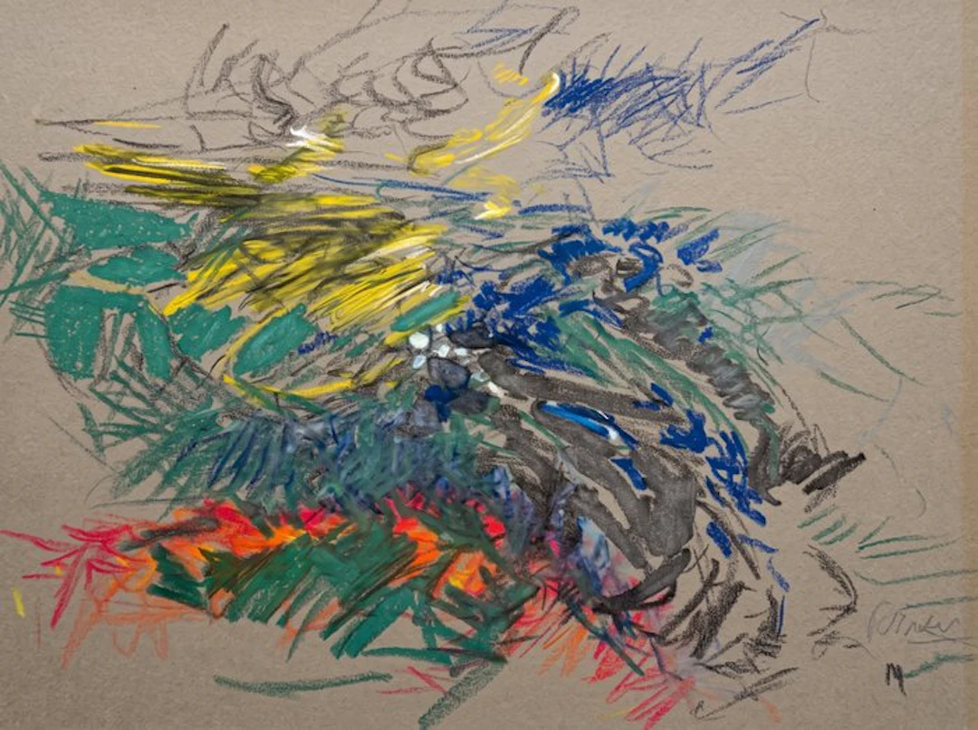 René Mels (1909-1977) - Composition abstraite gestuelle...