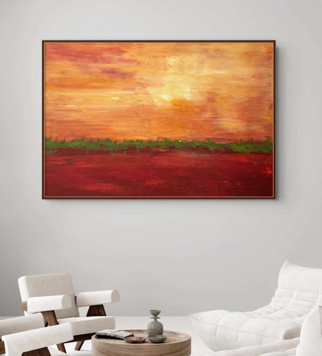 Irina Morisch - Glwing sky- xxl original artwork on linen-