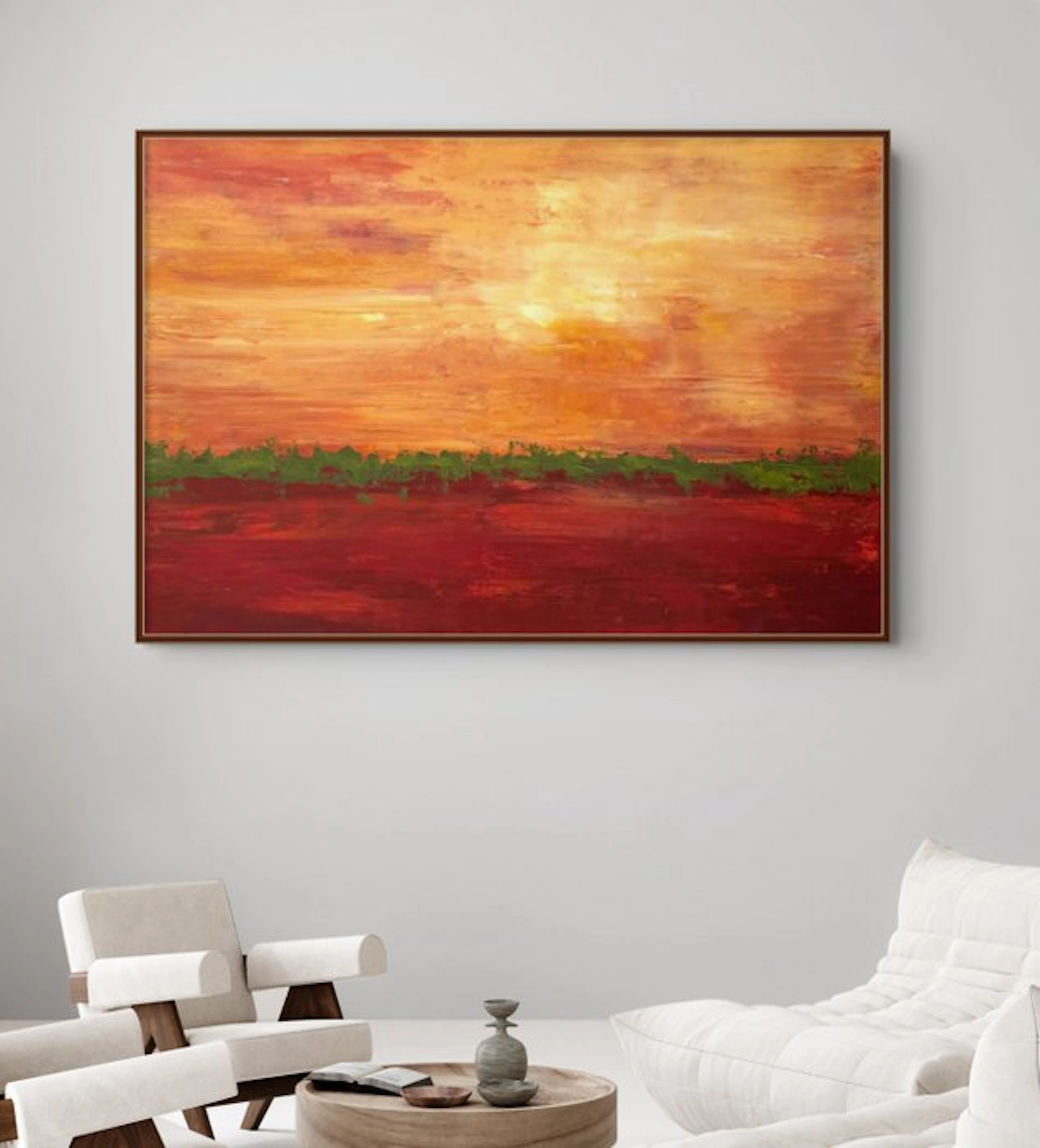 Irina Morisch - Glwing sky- xxl original artwork on linen-