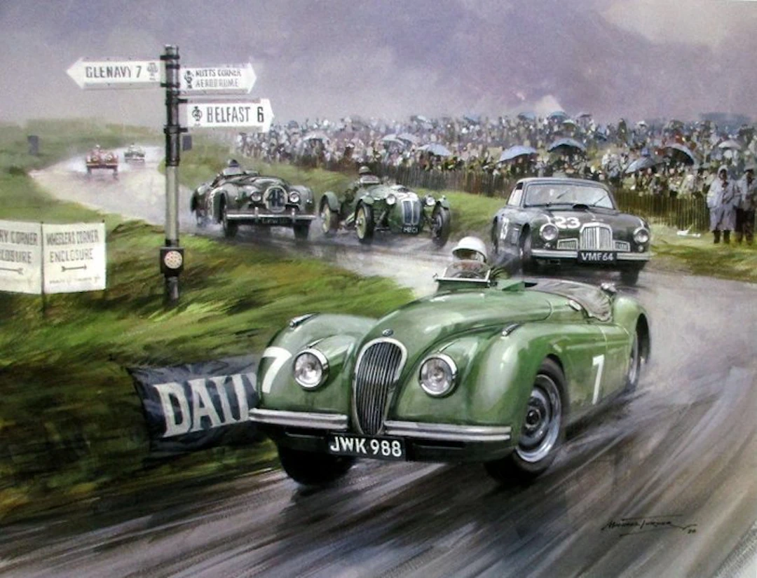 Jaguar XK120 #7 Stirling Moss Winner Tourist Trophy Dundrod 1950