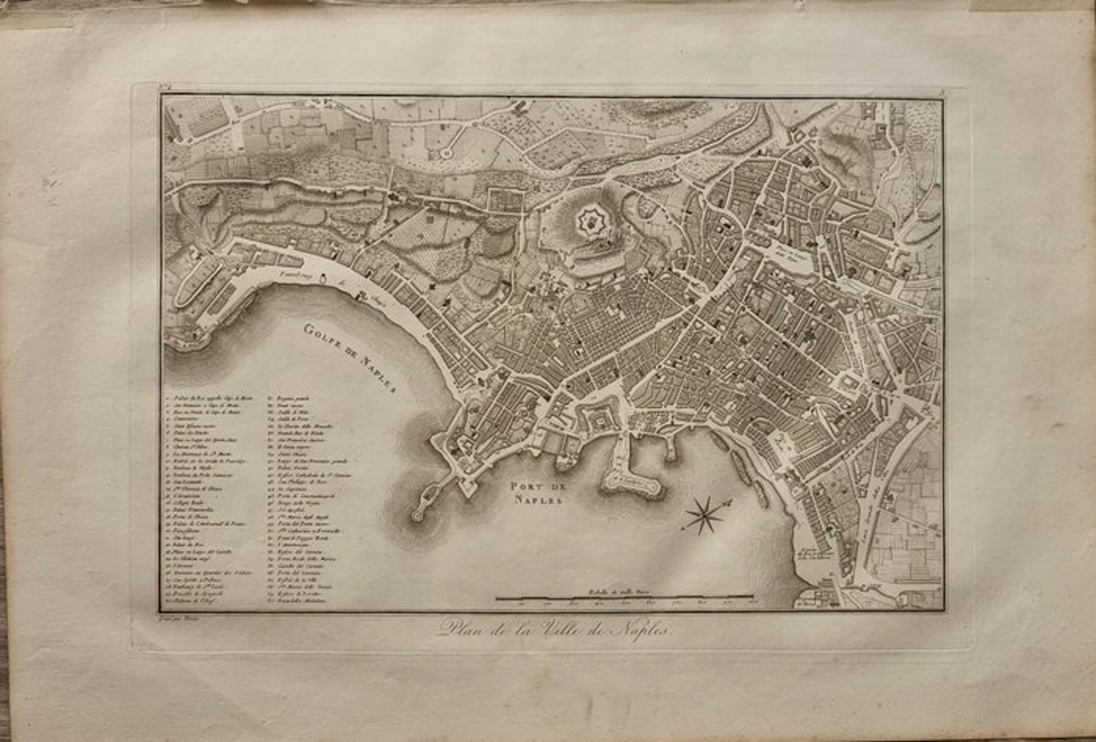 Italy - Topographic map of the City of Naples