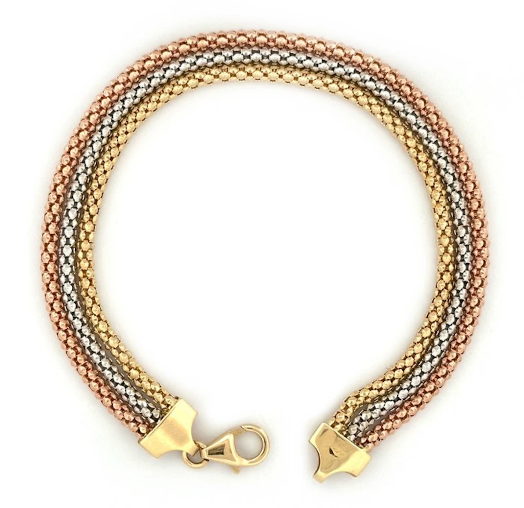 Bracelet - 18 kt. White gold, Yellow gold, Rose gold - Gold Art