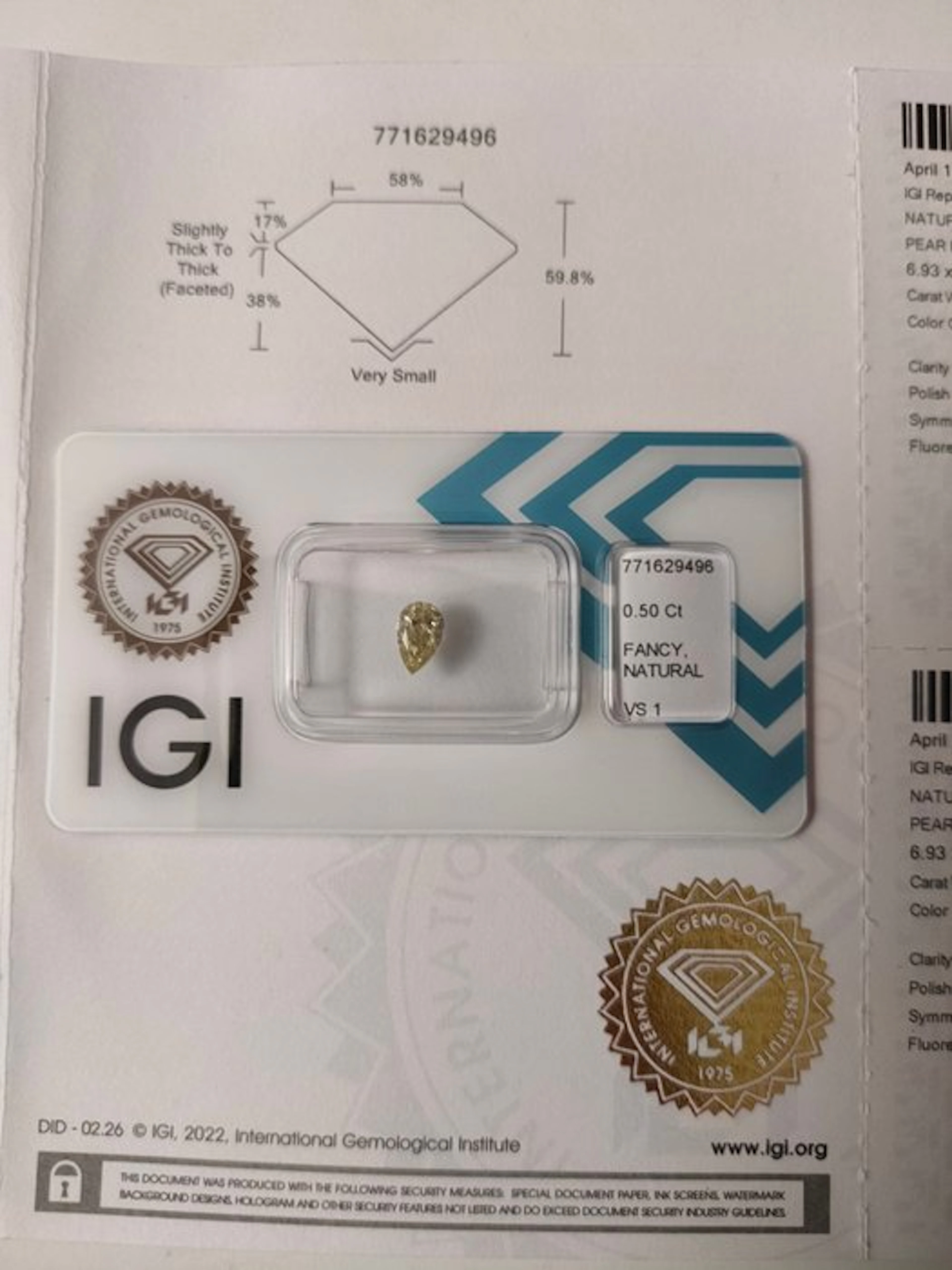 No reserve price - 1 pcs Diamond (Natural) - 0.50 ct...