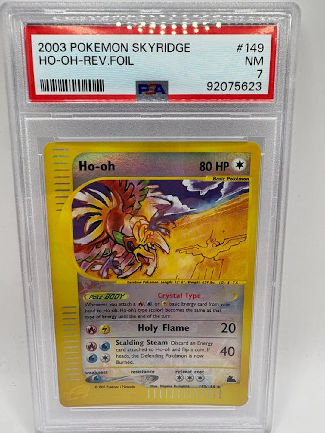 Pokémon - 1 Graded card - Ho-Oh 149/144 Foil - PSA 7 - WOTC
