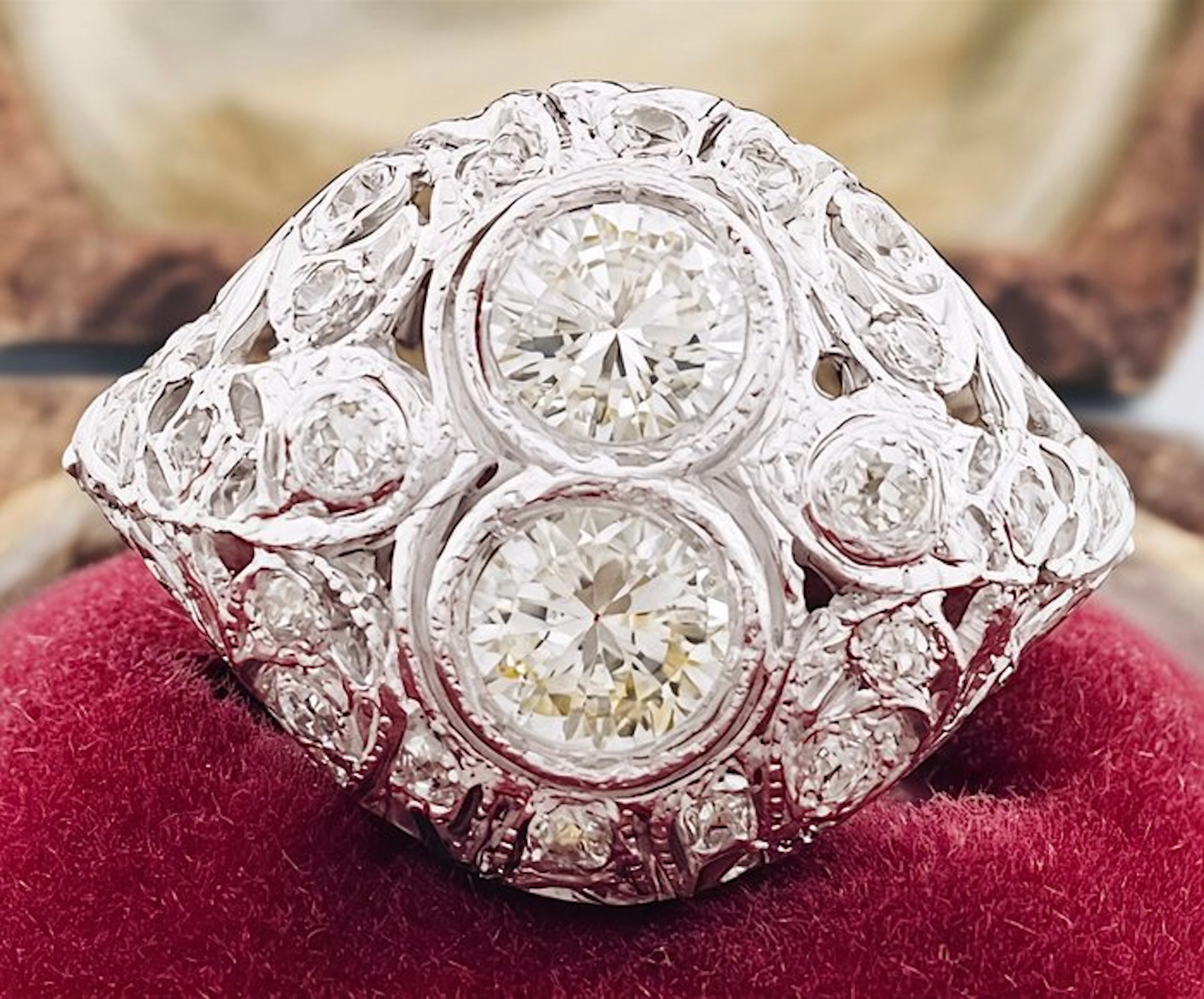 No reserve price - Ring Platinum Diamond (Natural) - Diamond