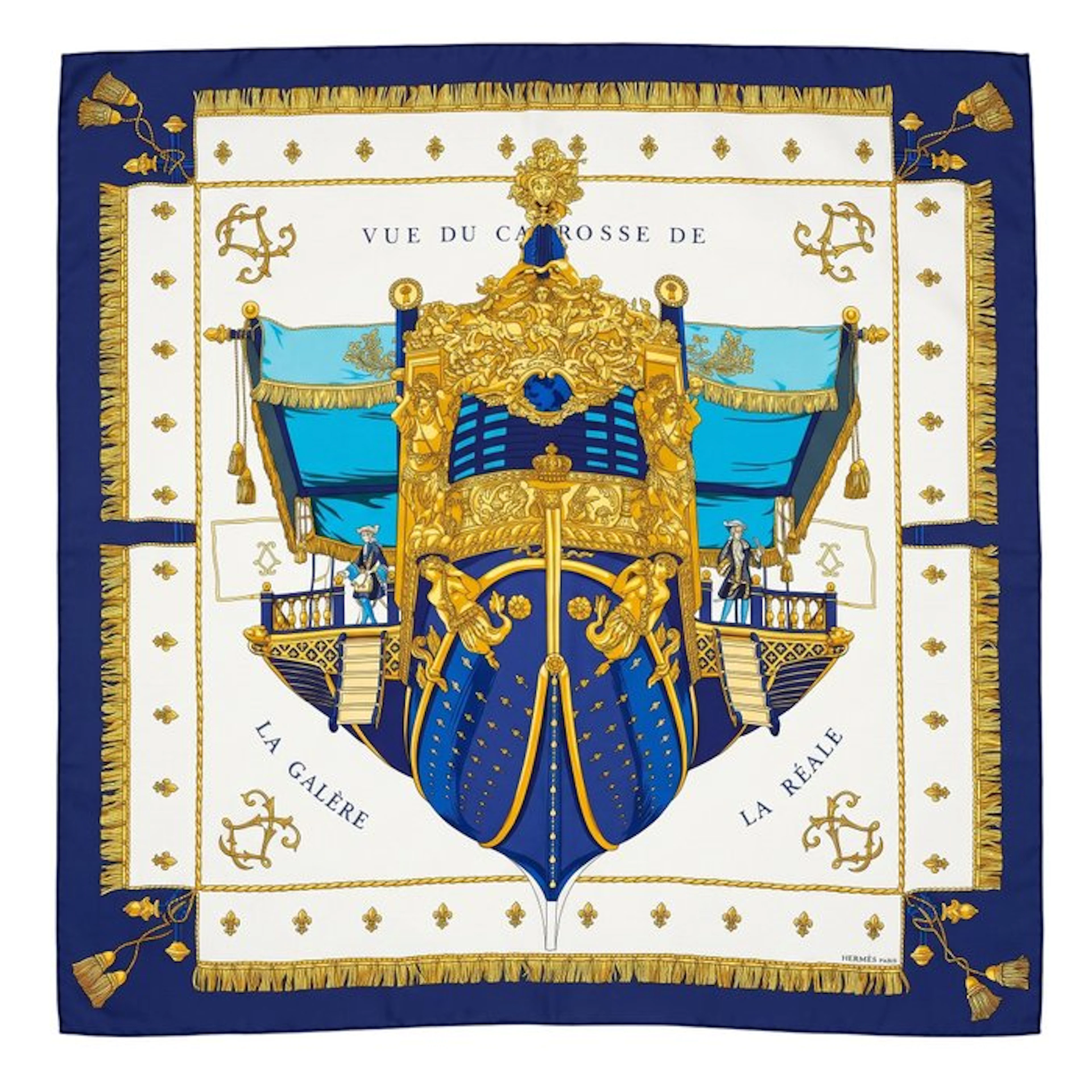 Hermès - Vue du Carrosse de la Galère la Réale - Scarf