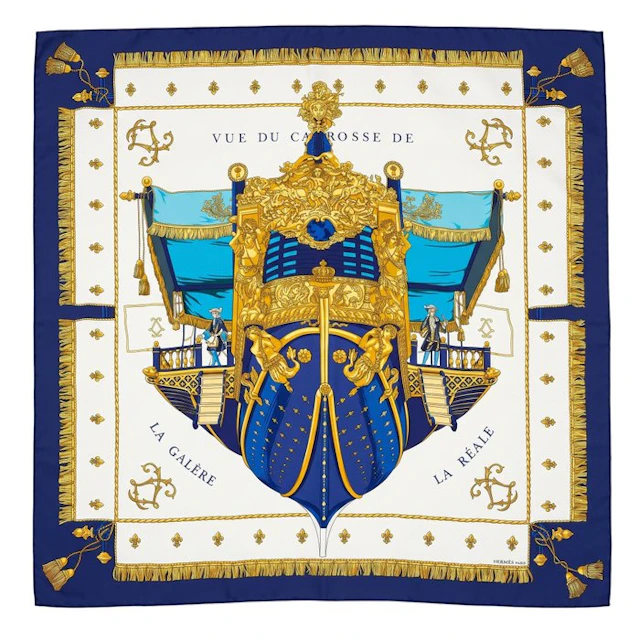 Hermès - Vue du Carrosse de la Galère la Réale - Scarf