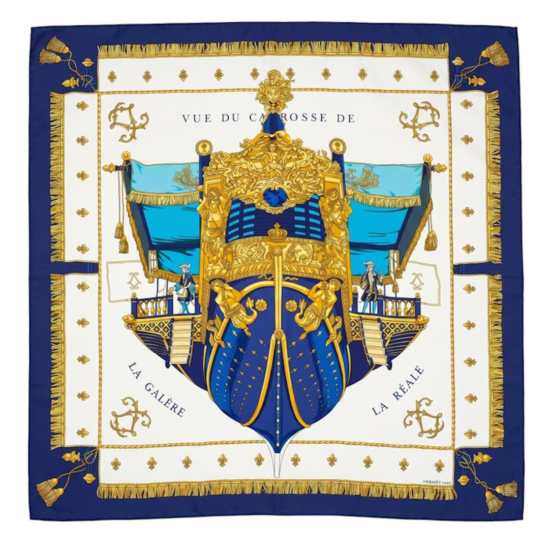 Hermès - Vue du Carrosse de la Galère la Réale - Scarf
