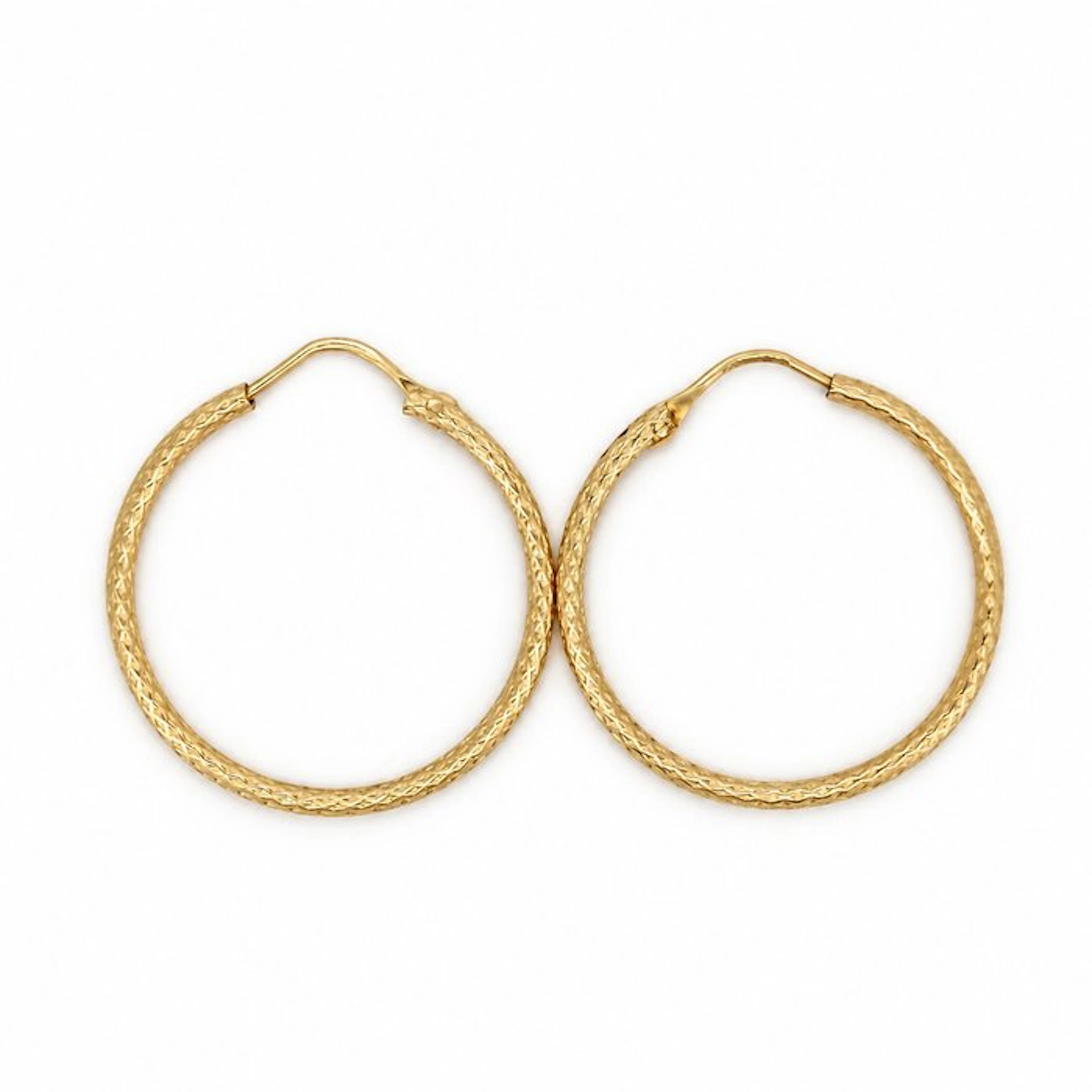 Earrings - 18 kt. Yellow gold - Made in Italy - Handmade