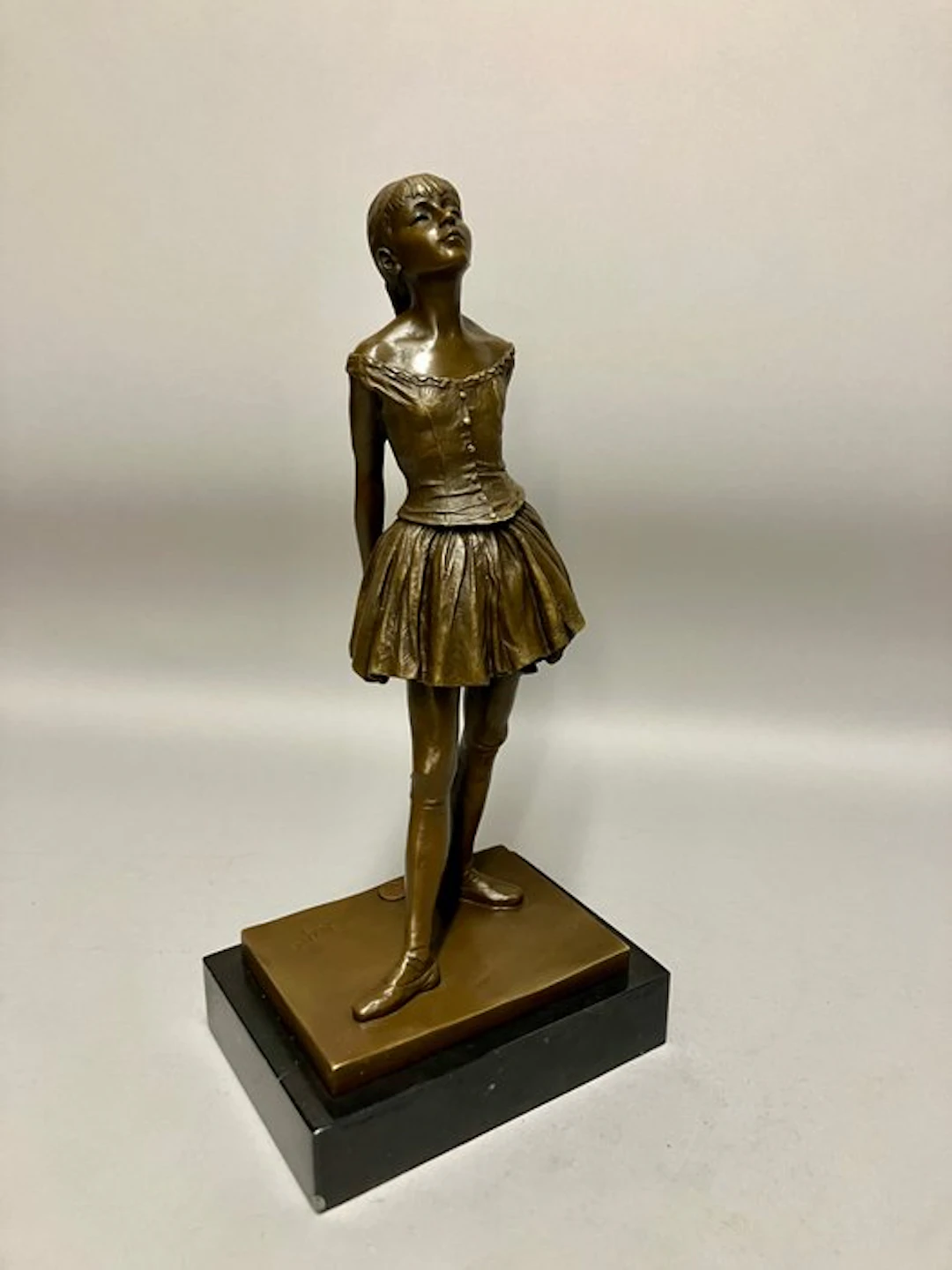Sculpture, Groot beeld - La petite danseuse naar Degas - 38 cm - Bronze