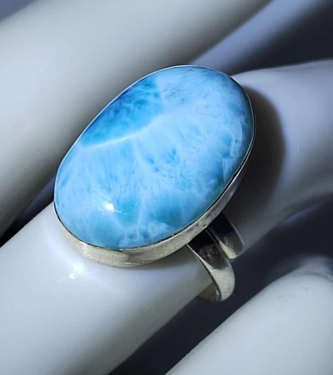 Larimar Ring - High Quality - 27.90 cts- 5.57 g