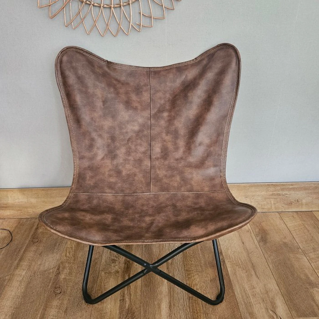 Chair - Butterfly chair (3107) - Metal, PU leather
