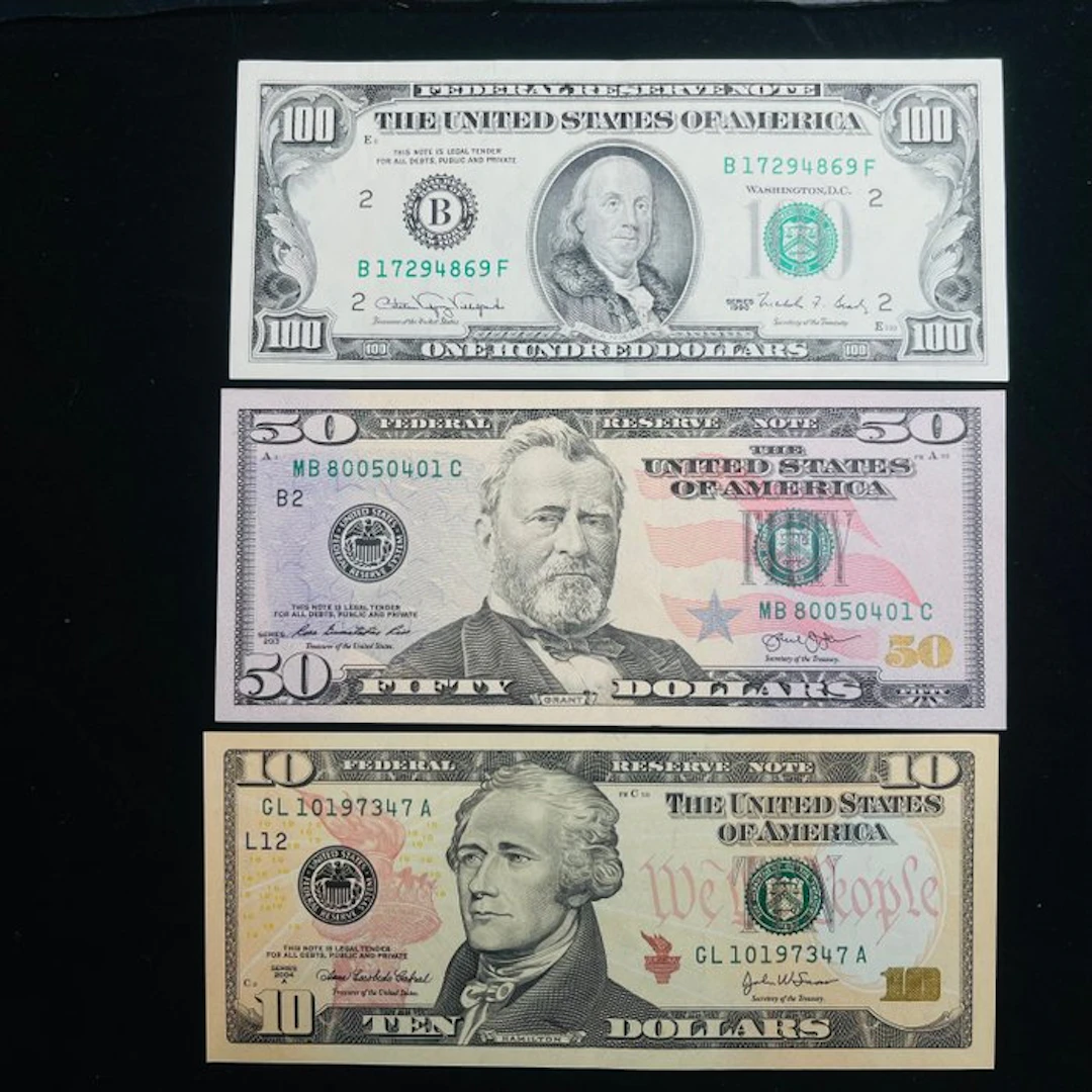 United States of America. - 10, 50, 100 Dollars - 1990/2013 (No reserve price)