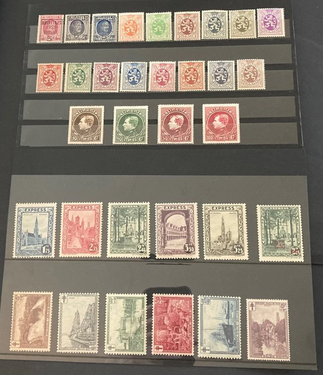 Belgium 1929 - Complete year’s issue featuring Grote Montenez