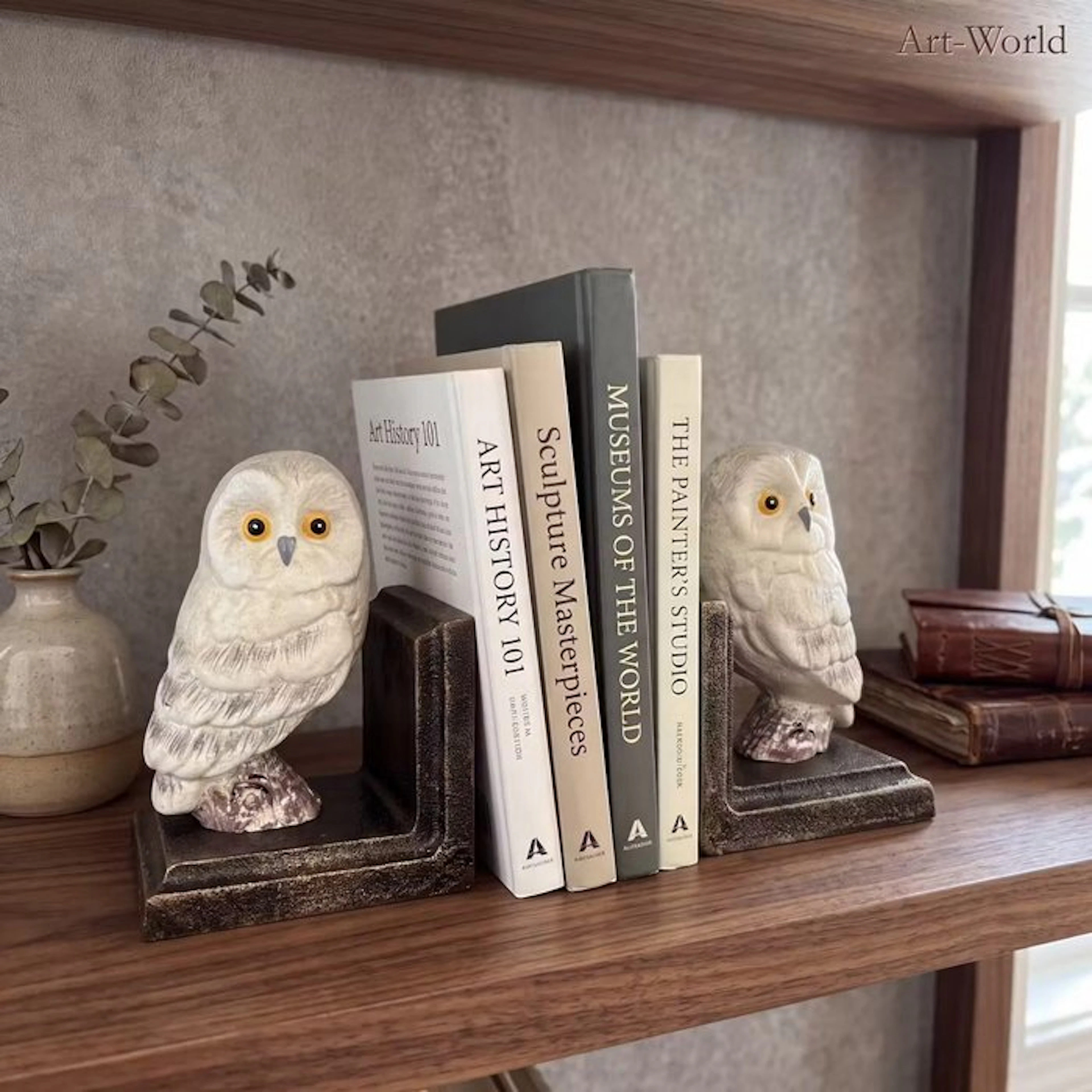 Bookends - Cast iron - Owls
