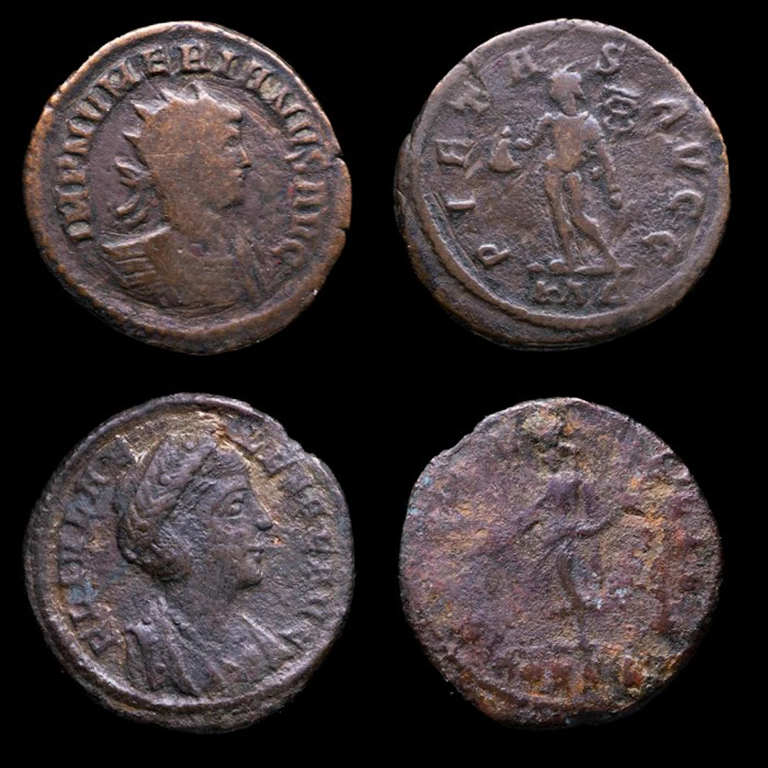 Roman Empire. Numerian Antoninianus & Helena. 2 Coins Lot. (No reserve price)