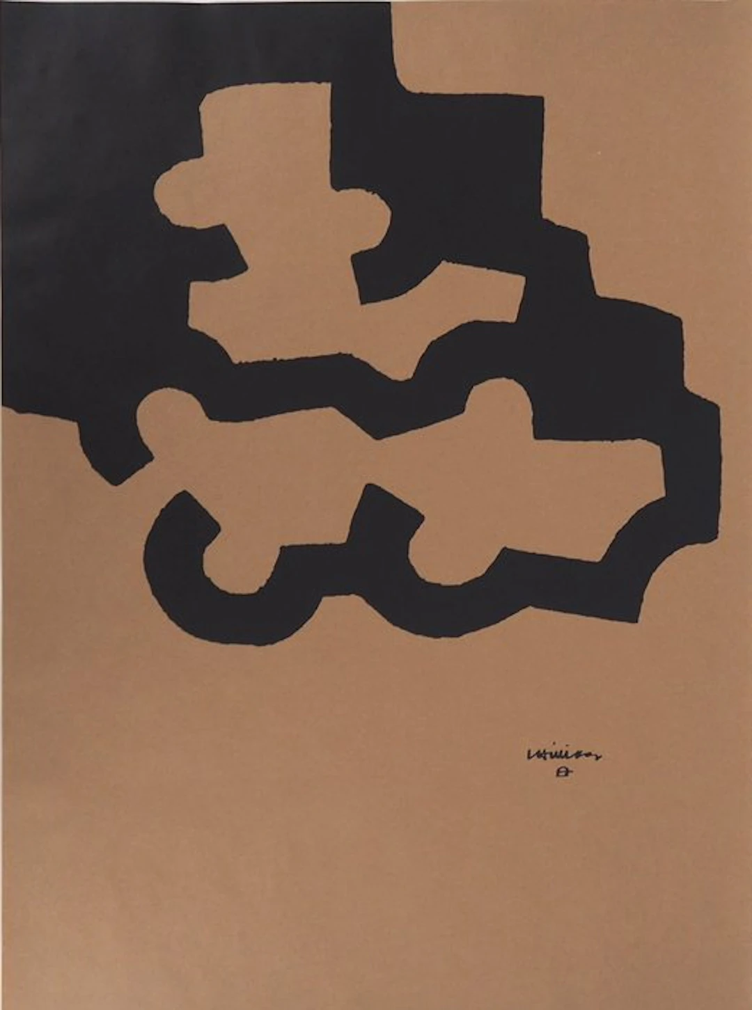 Eduardo Chillida (1924-2002) - Abstraction noire