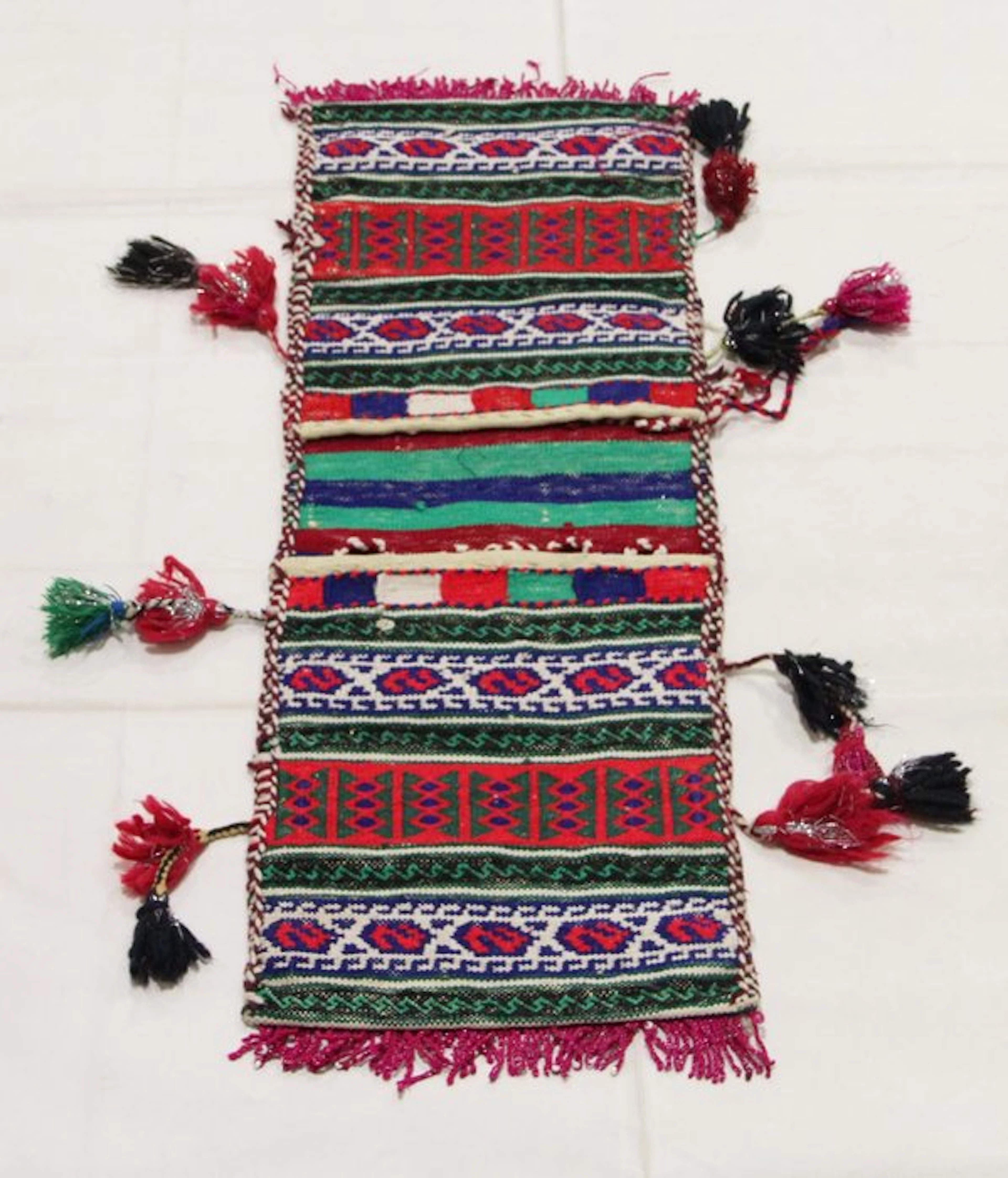 Original hand-knotted salt bag made of genuine wool