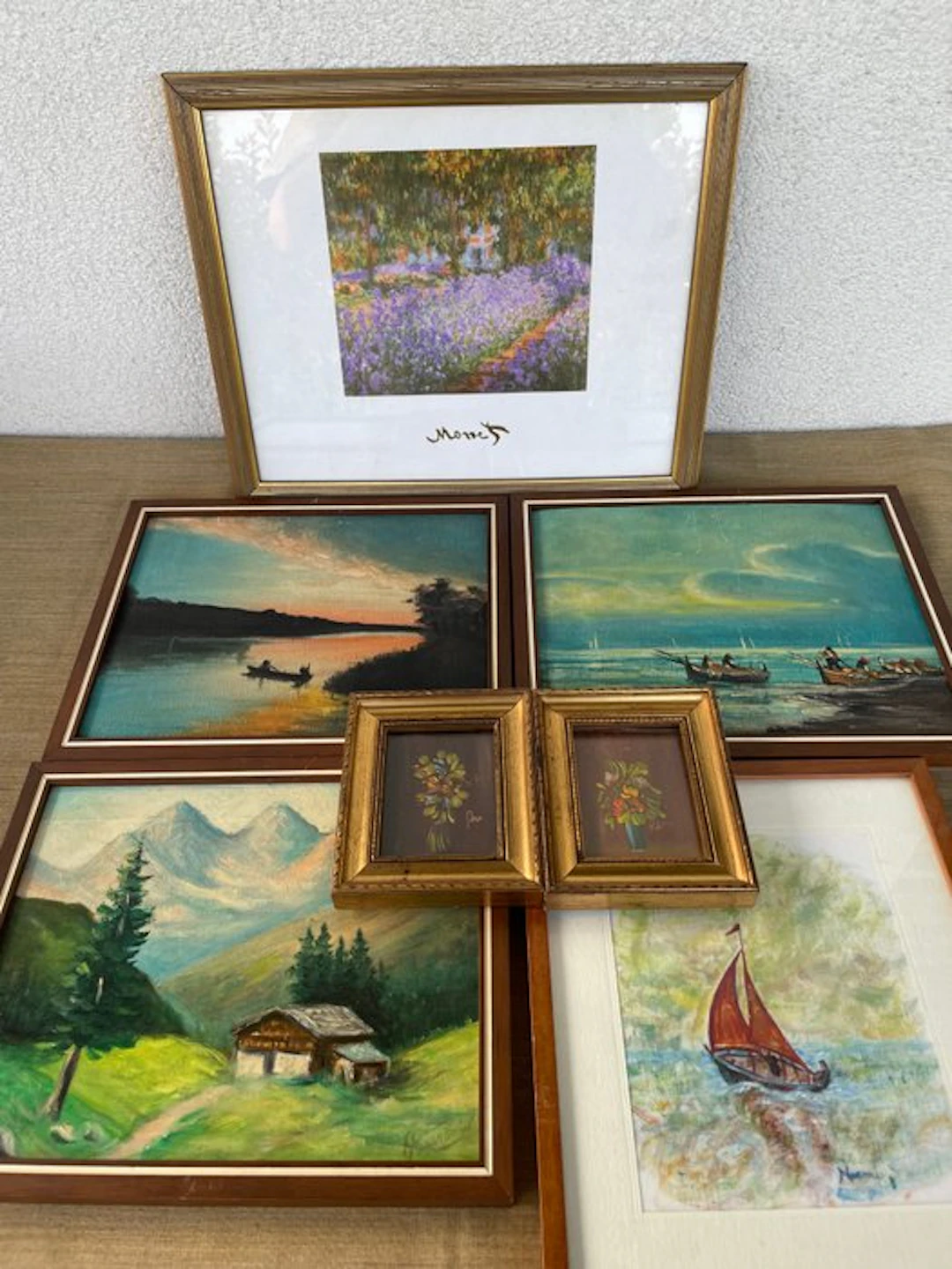 Branded merchandise collection - 14 assorted small paintings