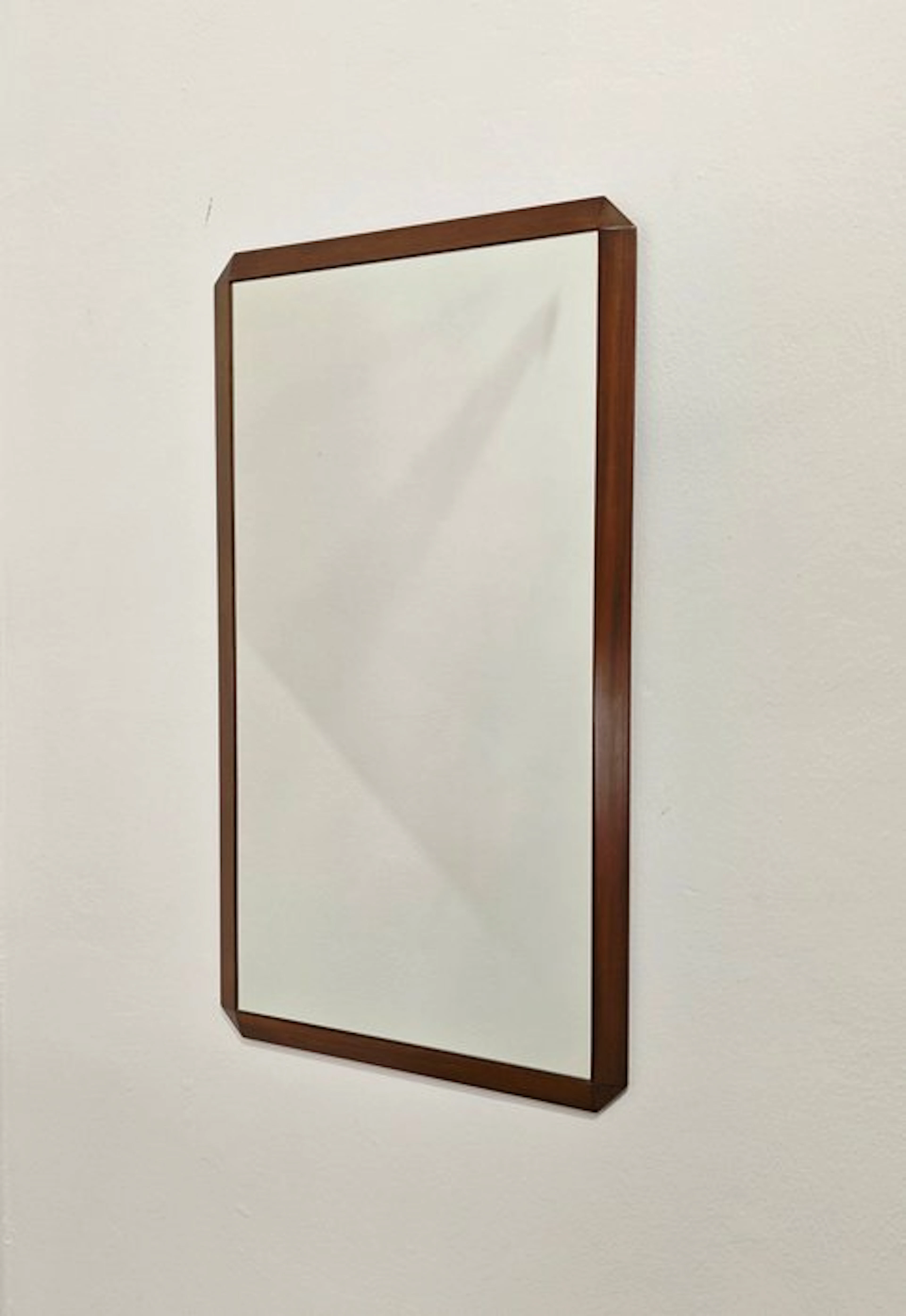 Wall mirror - Glass, Wood - Design Italy 1970