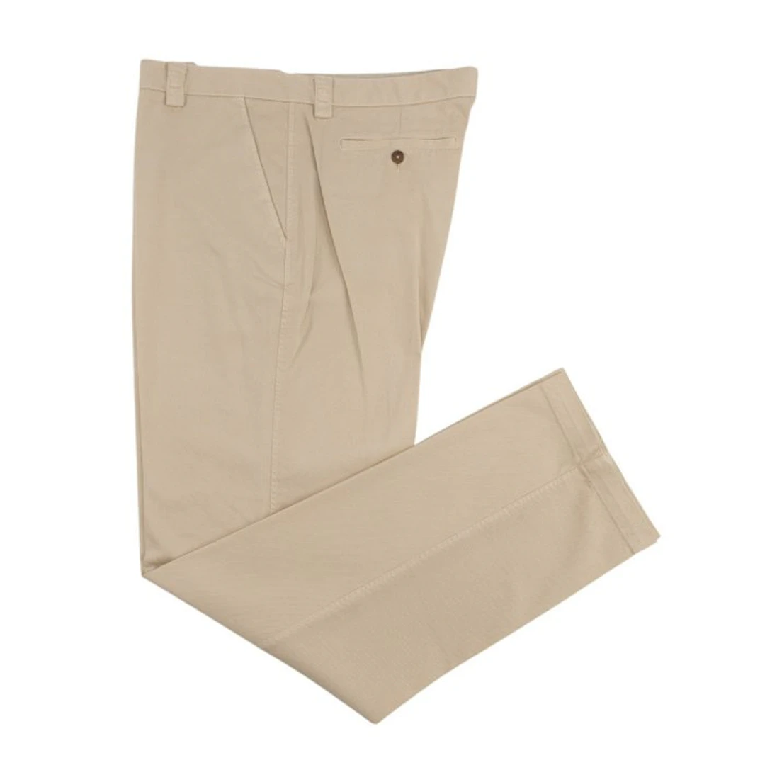 ETRO MILANO - 56 IT - Beige Twill Cotton Chino Pant...