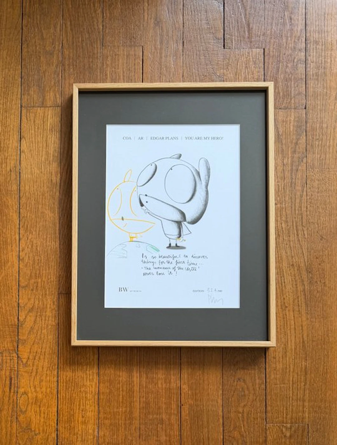 Edgar Plans (1977) - You Are My Hero! - Signed with original drawing