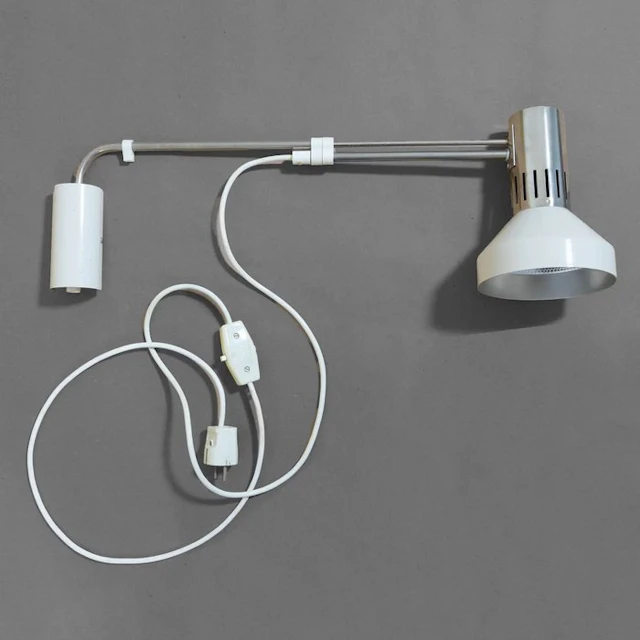 Wall lamp - Metal, Steel, Aluminium, Plastic, Chrome - AKA — Telescoping Arm