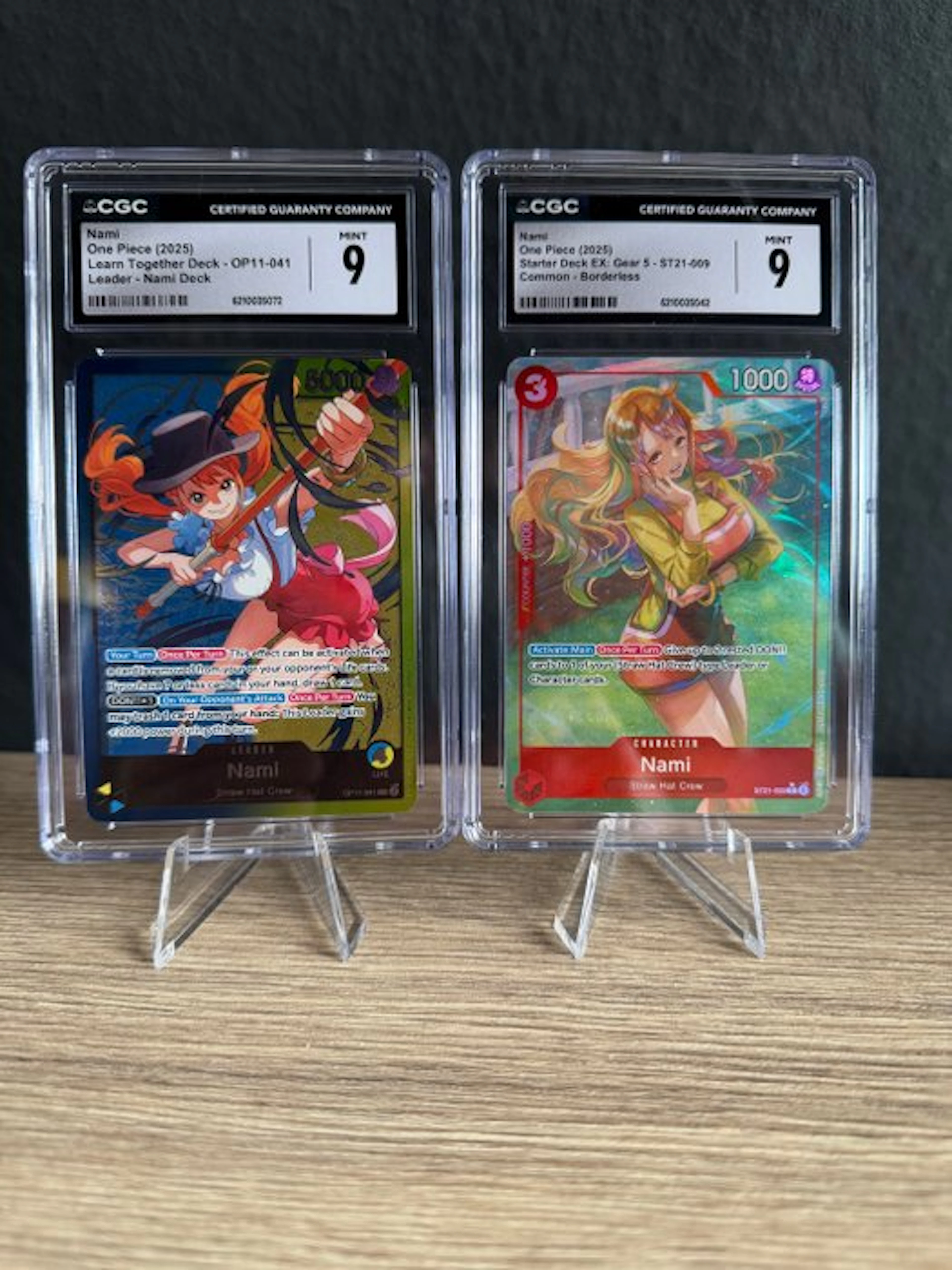 Bandai - 2 Graded card - One Piece - Nami OP11-041; ST21-009 Foil