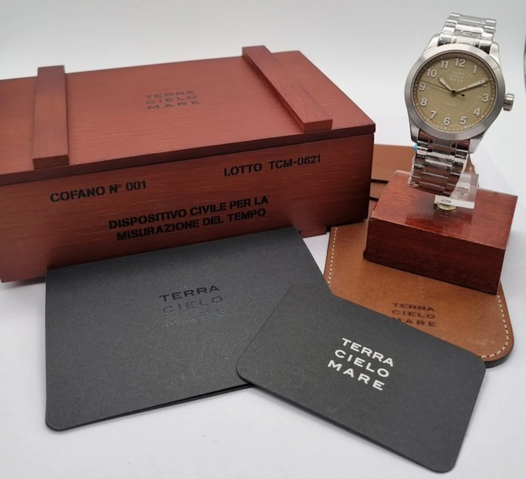 Terra Cielo Mare - 38mm Sparviero Beige Automatic Full...