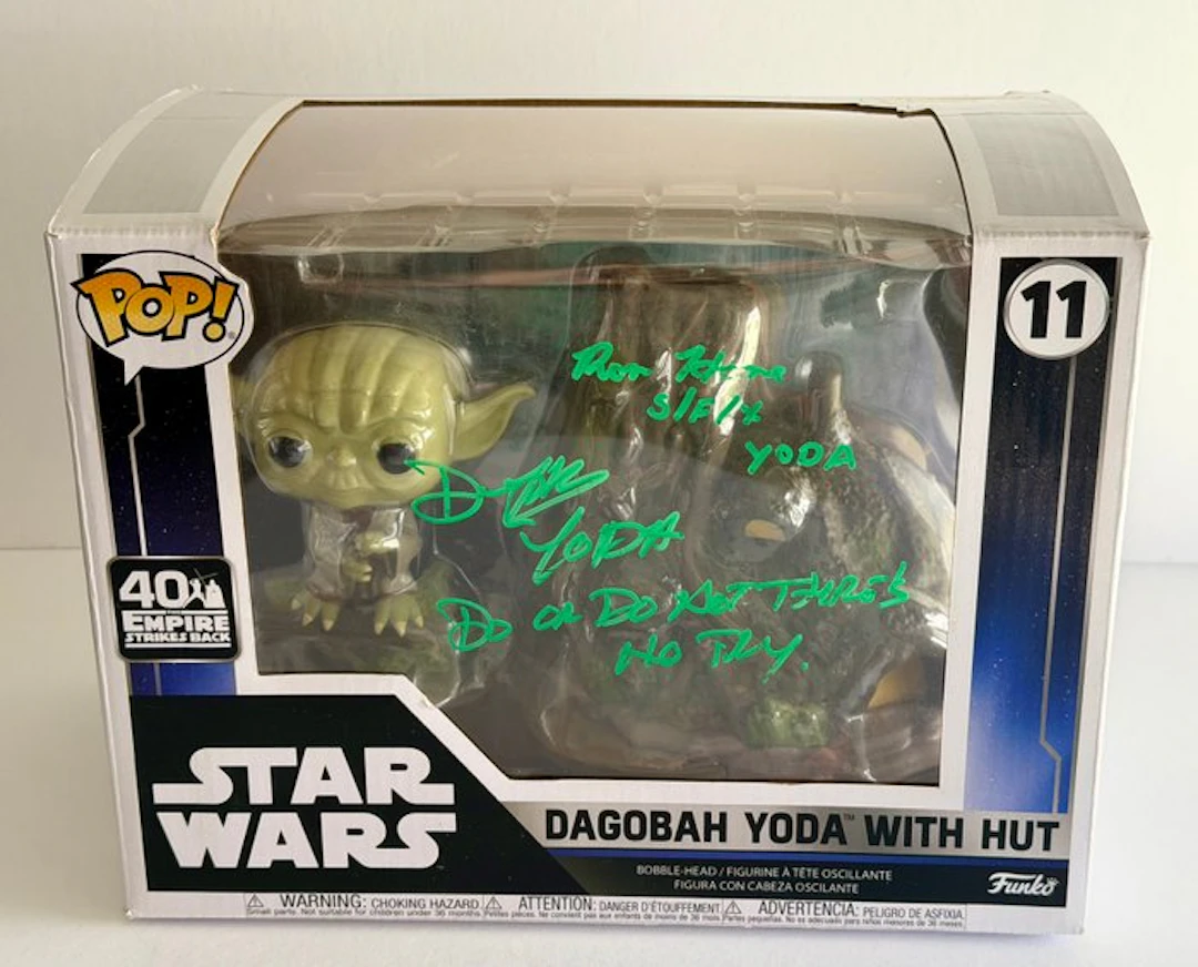 Star Wars - Ron Hone & Deep Roy Funko Pop, DOUBLE signed + COA