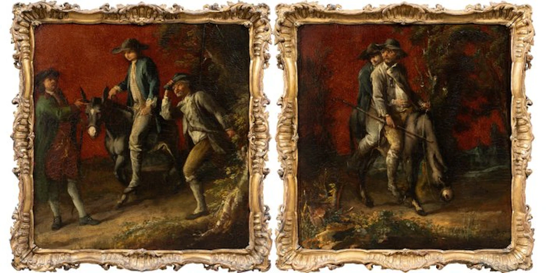 Marco Marcola (1740-1793) - Pair of scenes from the fable of the miller