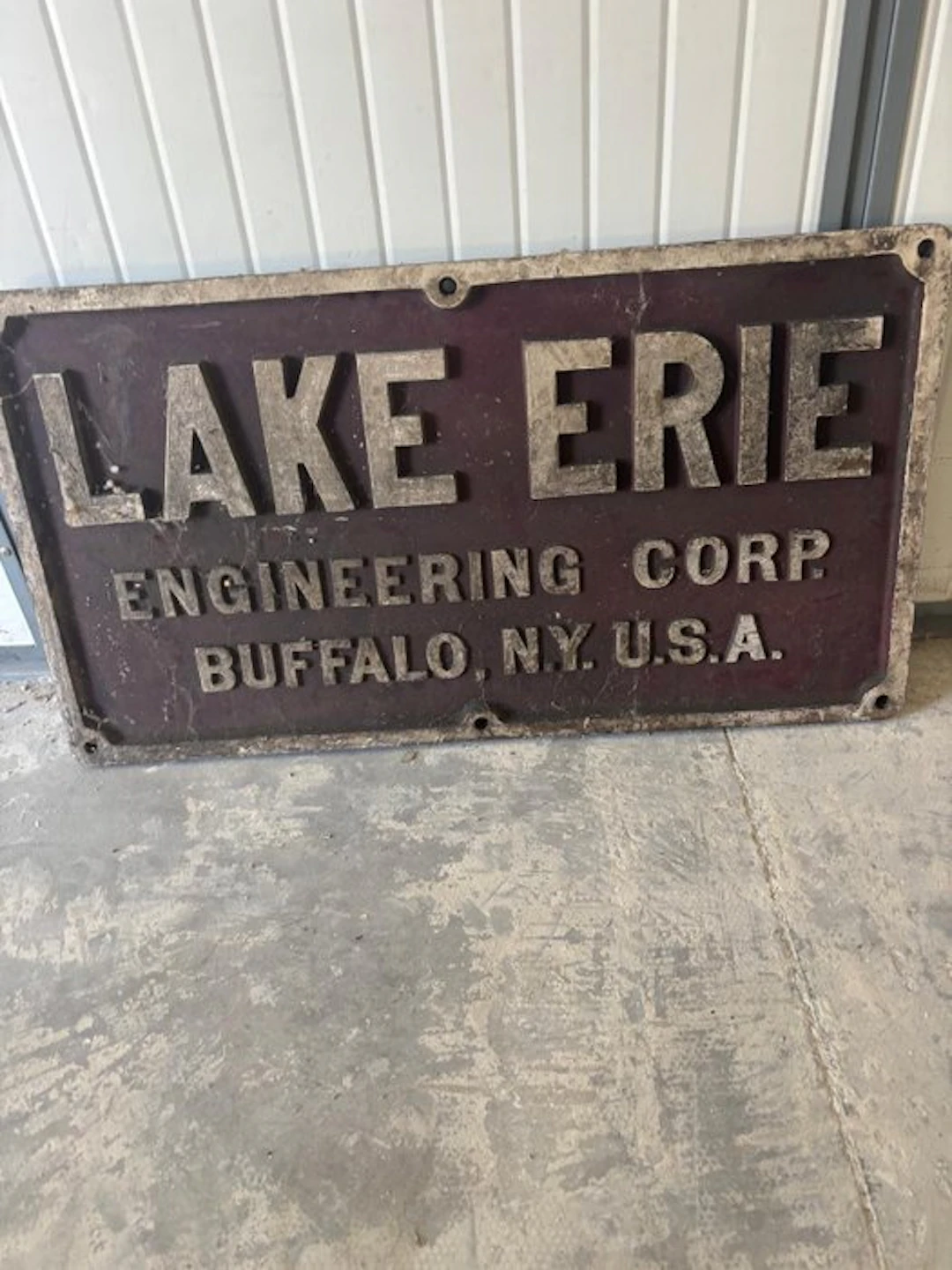 LAKE ERIE ENGINEERING CORP. BUFFALO, NY. U.S.A. - Sign - Aluminium