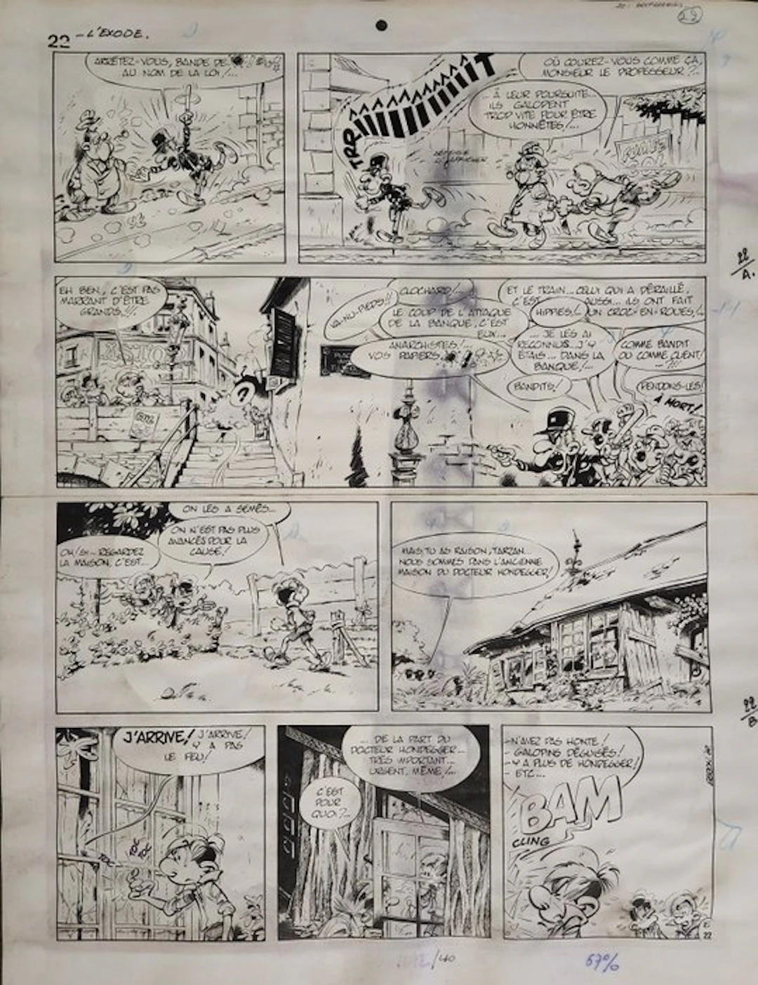 Seron - 1 Original page - Les Petits Hommes T44 - T01 l’Exode - 1974