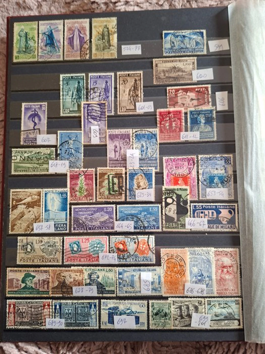 Italy 1948/1953 - Selection of the best used stamps from...