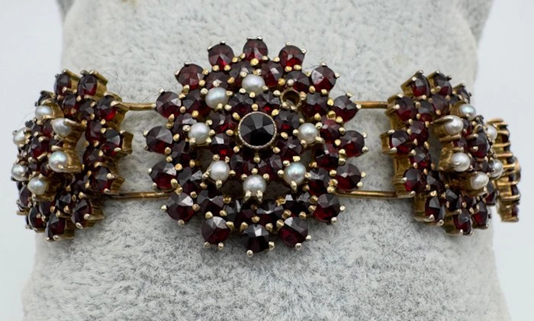 Bracelet Gold-plated - Garnet