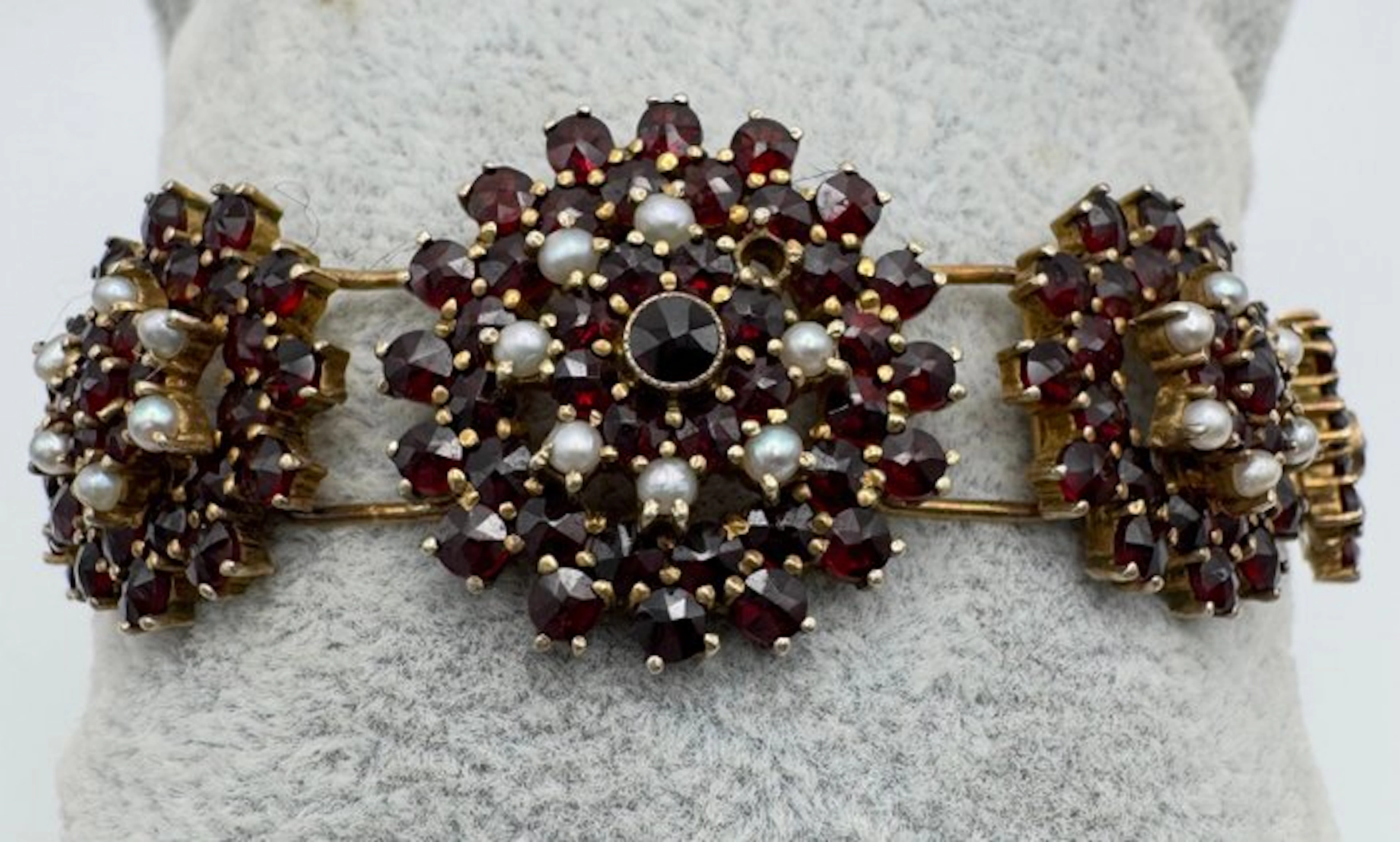Bracelet Gold-plated - Garnet