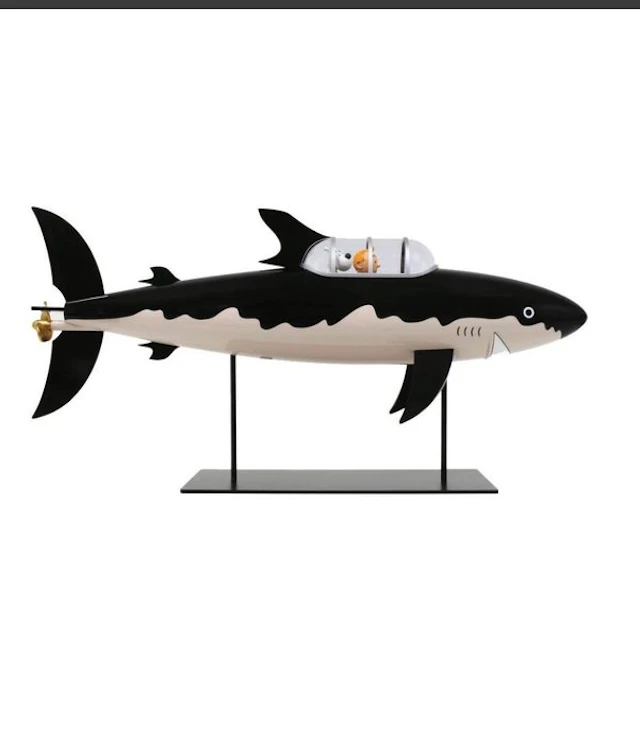 Figurine - Statuette Moulinsart 40029 - Le sous-marin requin - 77 cm - Metal