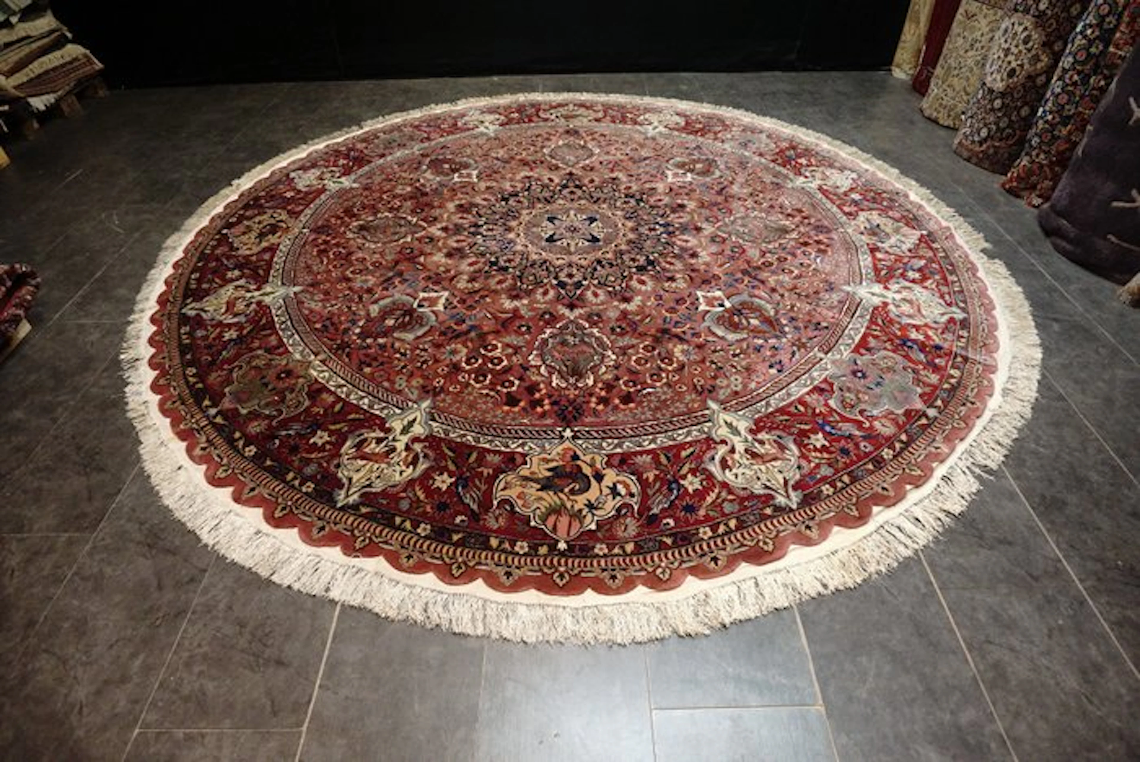 Round Exclusive Tabriz - Carpet - 320 cm - 320 cm - Purified rarity