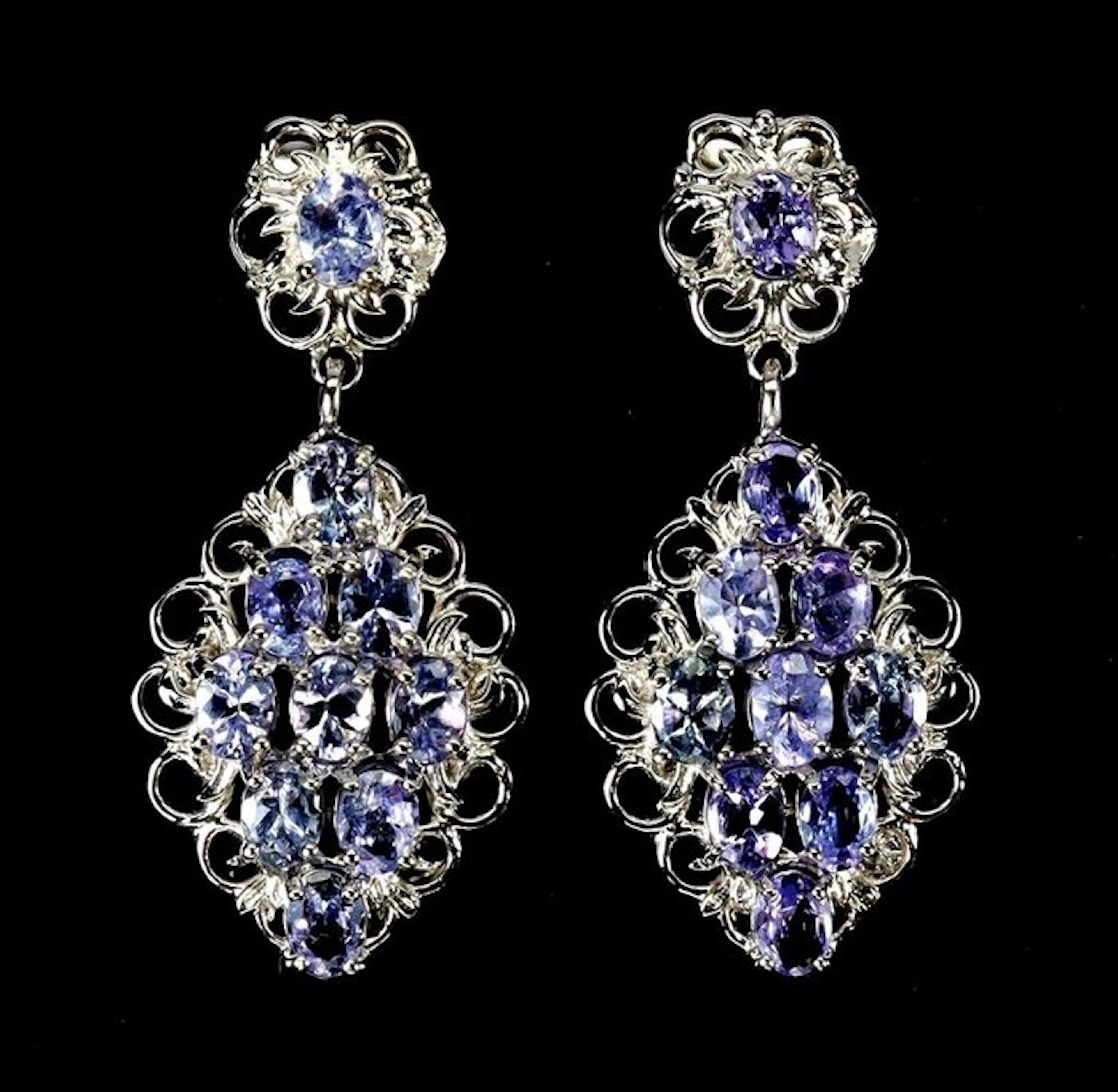 No reserve price - Earrings 14K White Gold Plated 925 Silver - 0.00ct