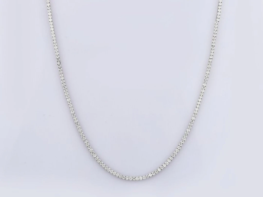 Necklace - 14 kt. White gold - 9.96ct. tw. Diamond (Lab-grown)