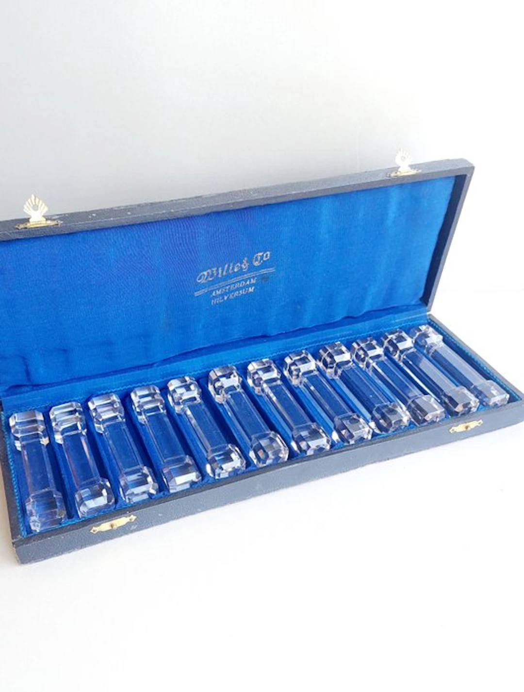 Willes & Co - Knife rest (12) - Crystal - Crystal knife rests