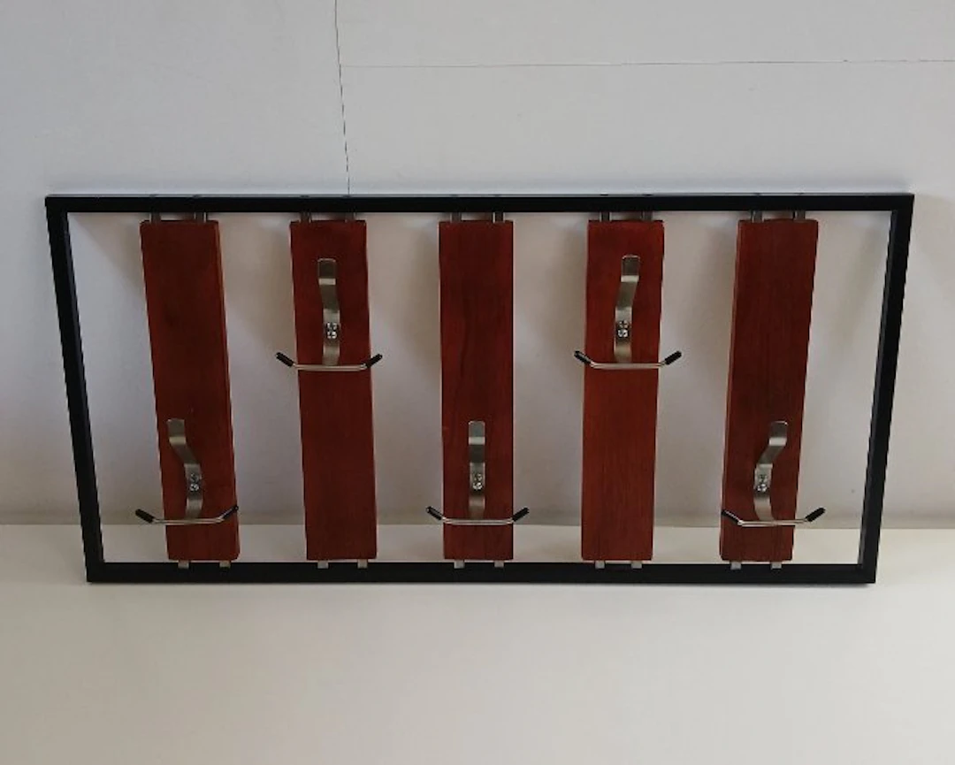 Coat rack - Metal, Chrome, Teak - Vintage - the '60s