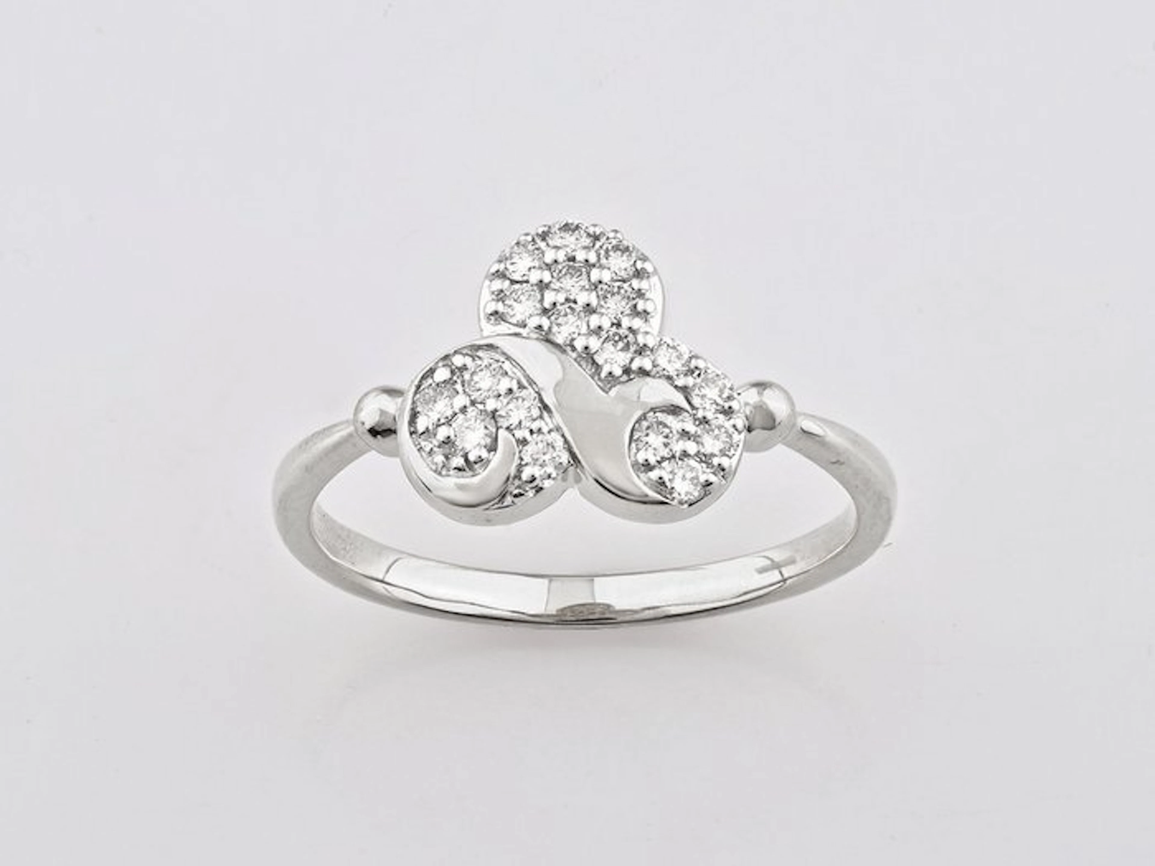 Ring - 14 kt. White gold - 0.25ct. tw. Diamond (Natural)
