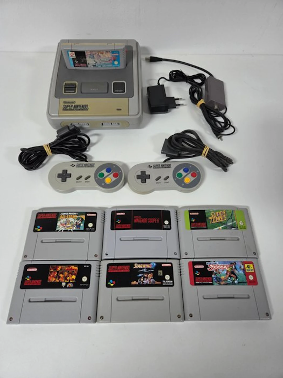 Nintendo - Snes - Super Nintendo & 7 Games & 2...