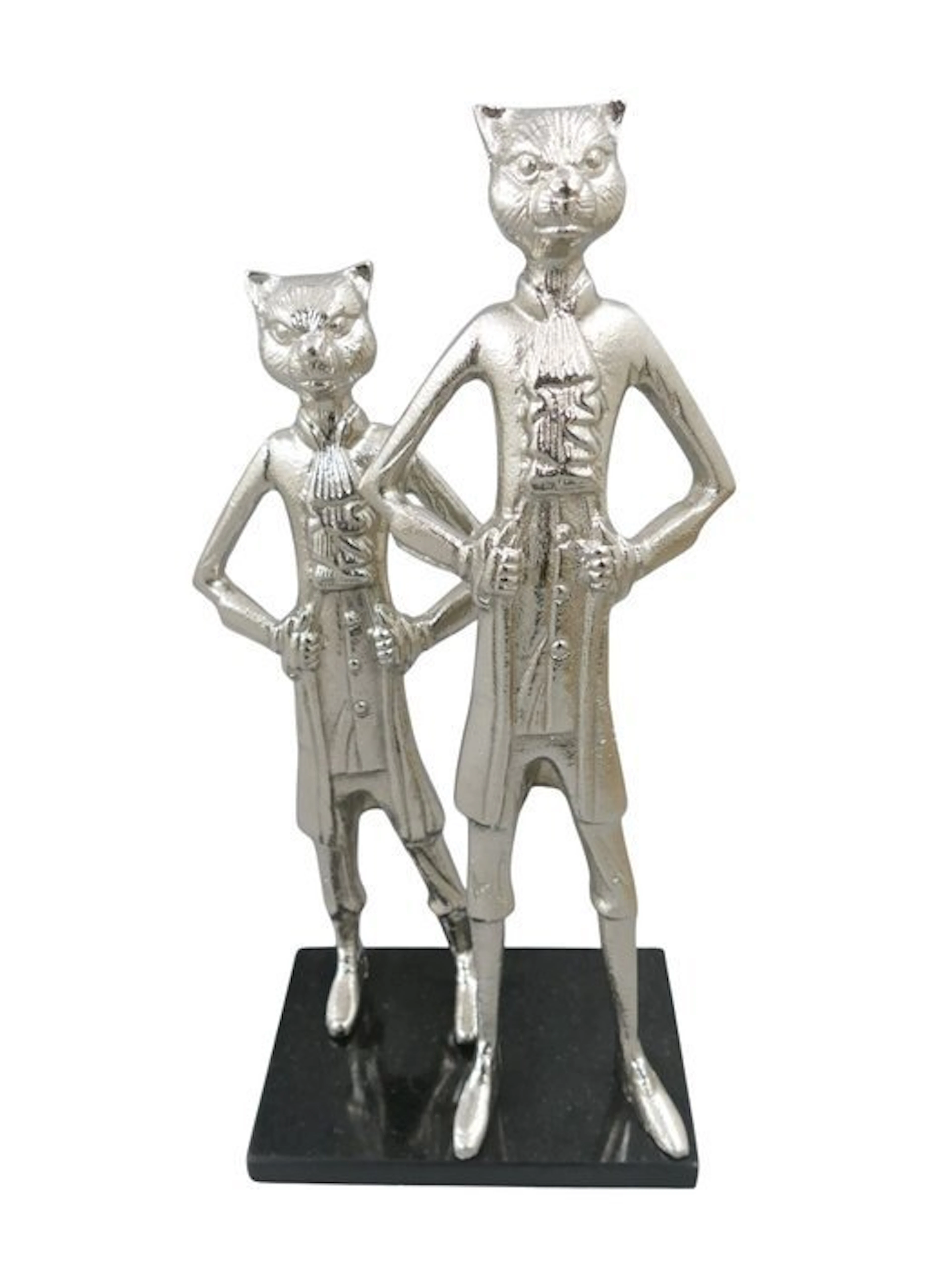 Figurine - Beeldje - Proud cats - 67 cm - Aluminium - Aluminium