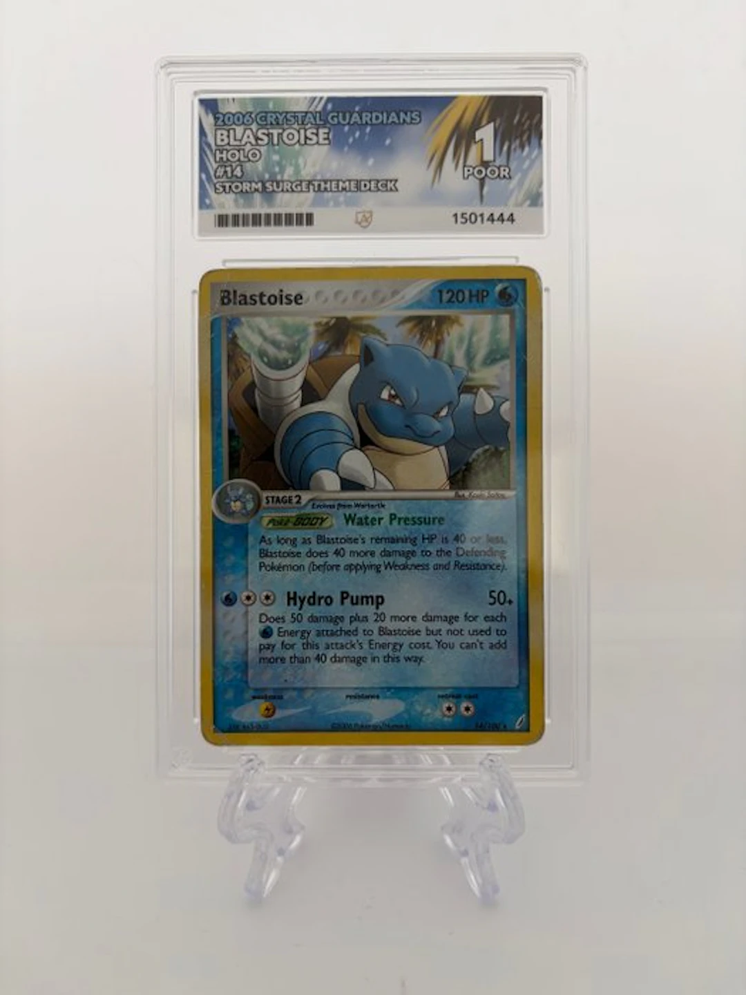 Pokémon - 1 Graded card - Blastoise 14/100 Holo - ACE 1...