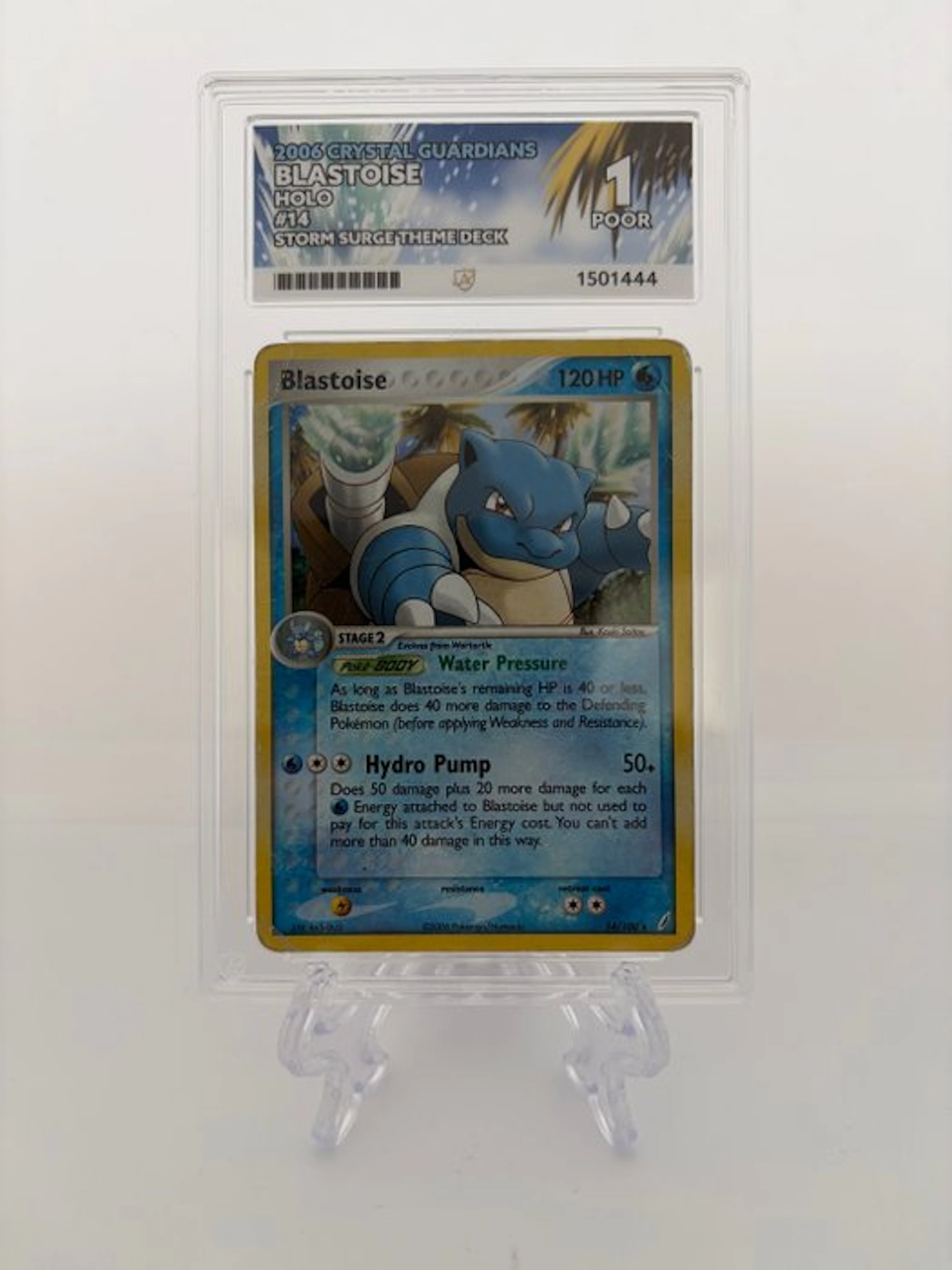Pokémon - 1 Graded card - Blastoise 14/100 Holo - ACE 1...
